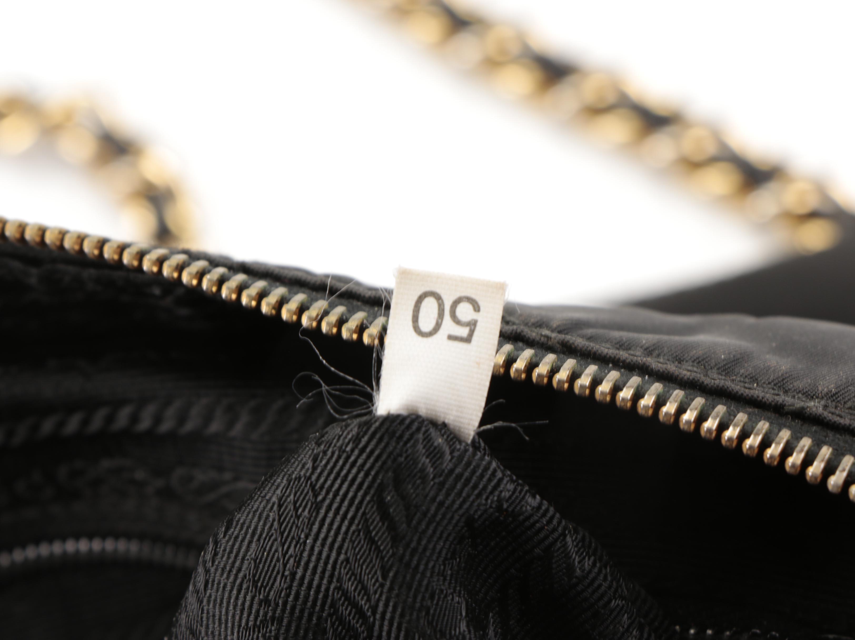 Prada Chain Handle Shoulder Bag in Quilted Tessuto Nylon