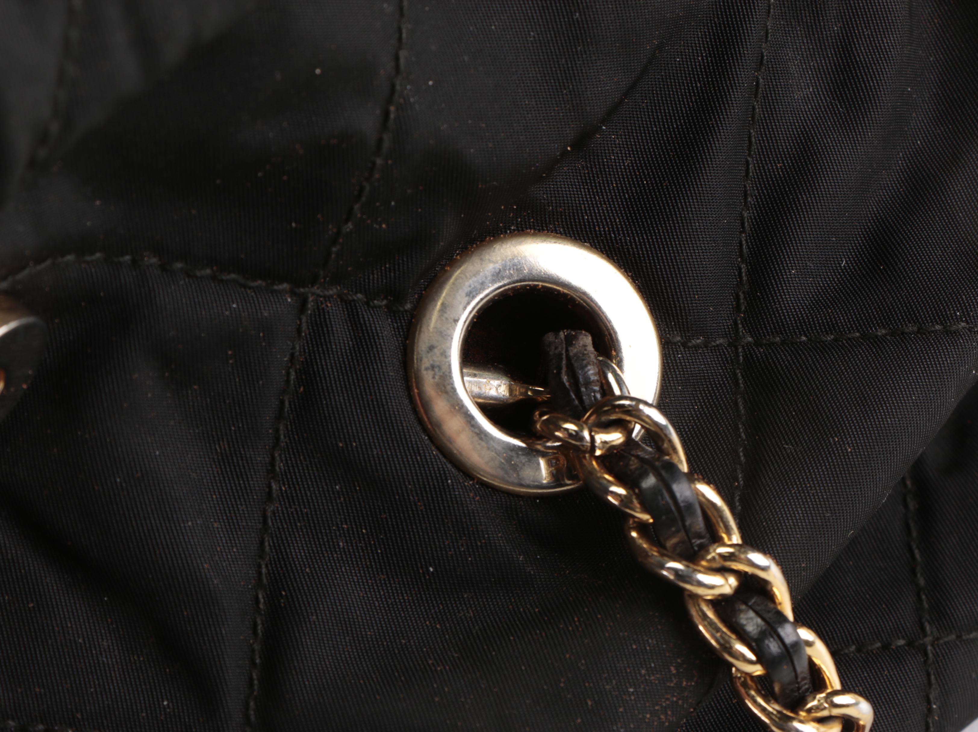 Prada Chain Handle Shoulder Bag in Quilted Tessuto Nylon