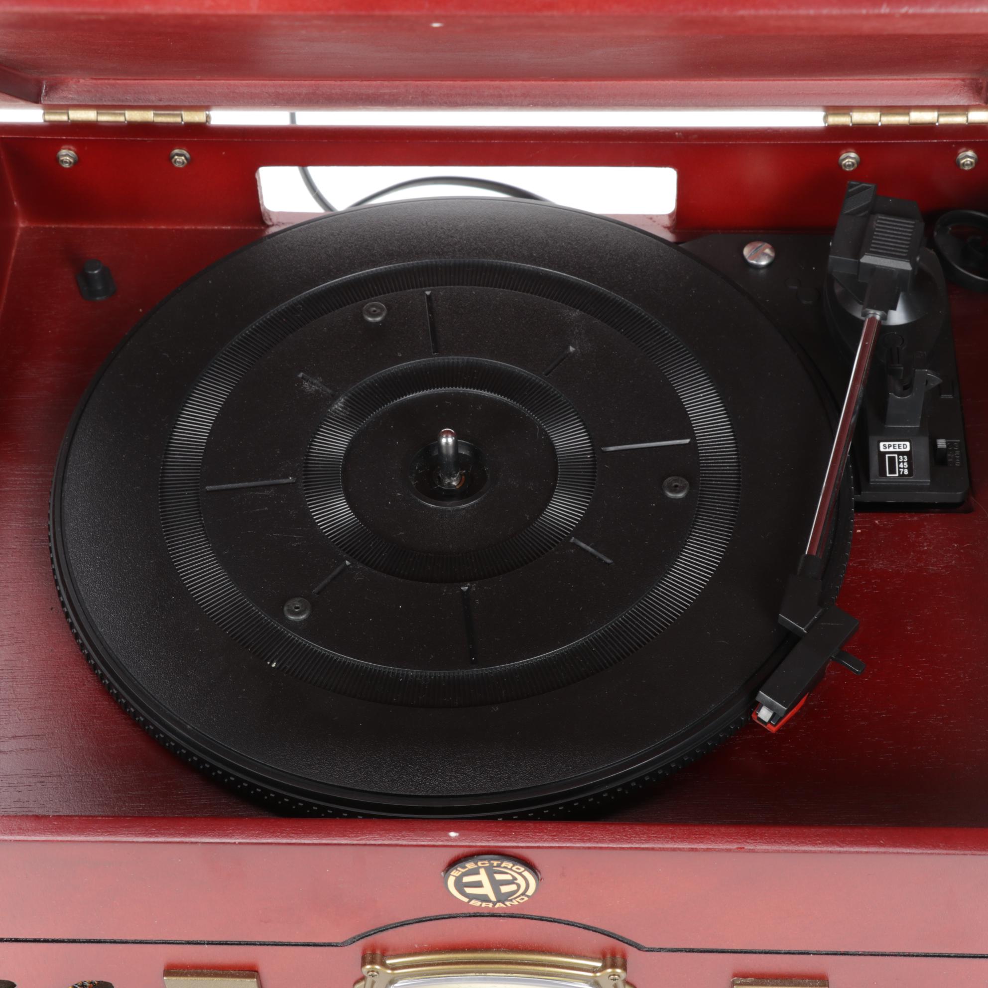 Electro Brand Integrated Stereo System with CD, Record Player and AM/FM Radio