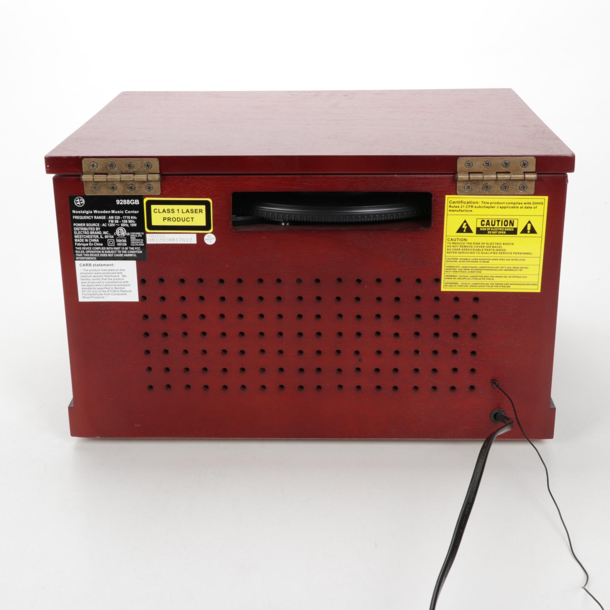 Electro Brand Integrated Stereo System with CD, Record Player and AM/FM Radio