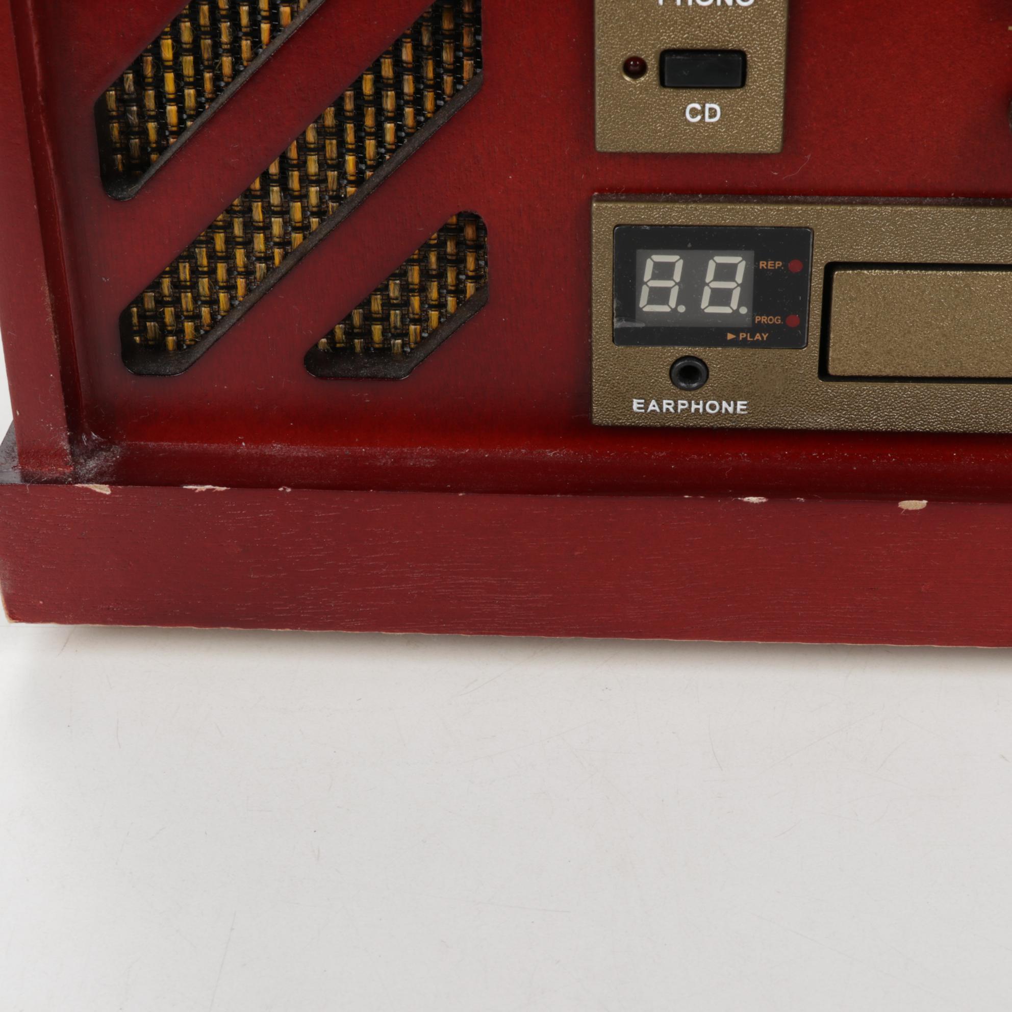 Electro Brand Integrated Stereo System with CD, Record Player and AM/FM Radio