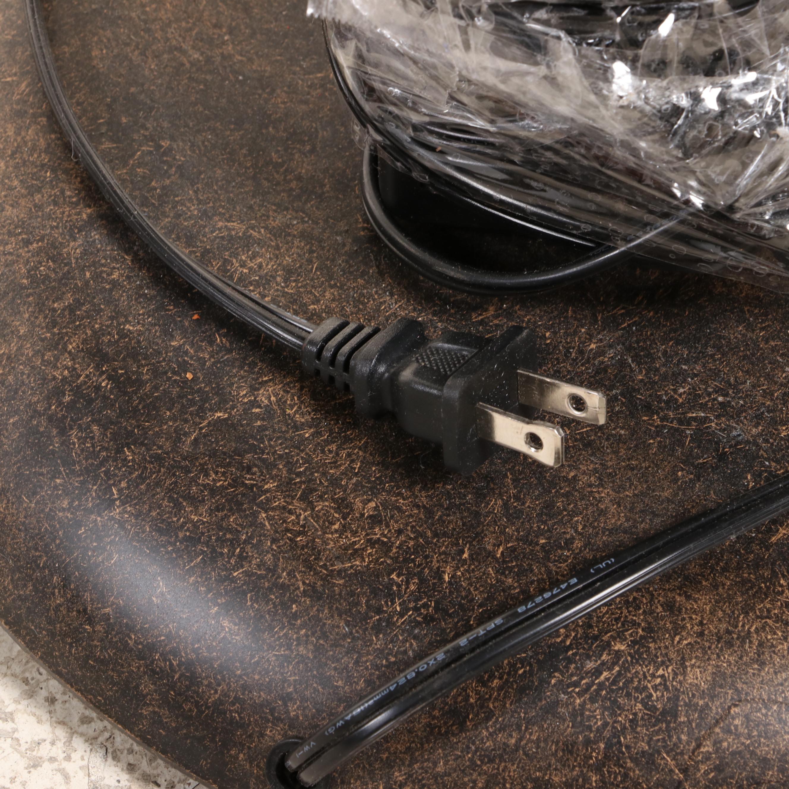 Pair of Van Teal "Free Wheeling" Acrylic and Bronzed Metal Torchiere Floor Lamps