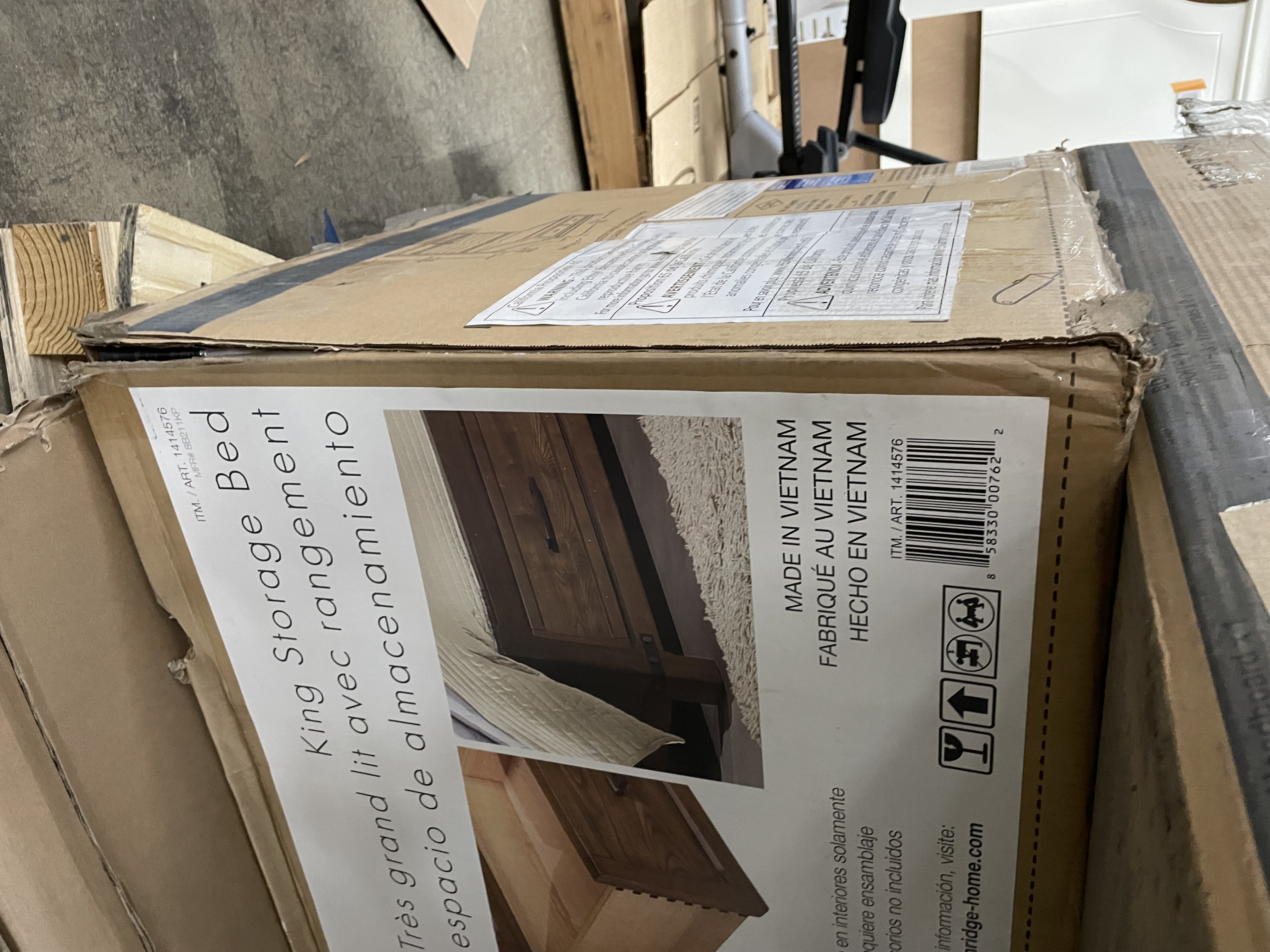 Northridge Home "Urban Park" King Size Platform Storage Bed