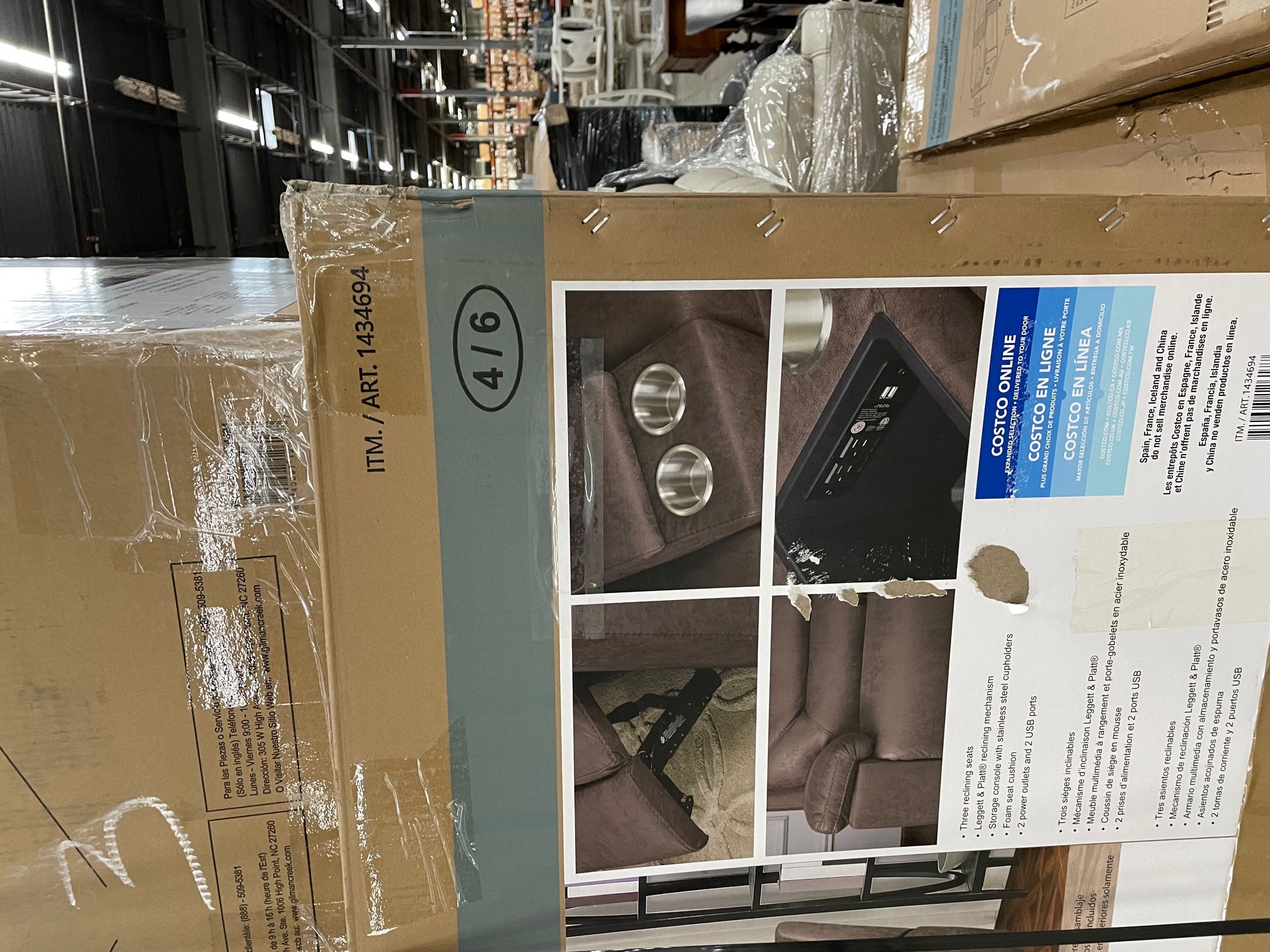 Gilman Creek "Fletcher" Contemporary Fabric Reclining Sectional Sofa