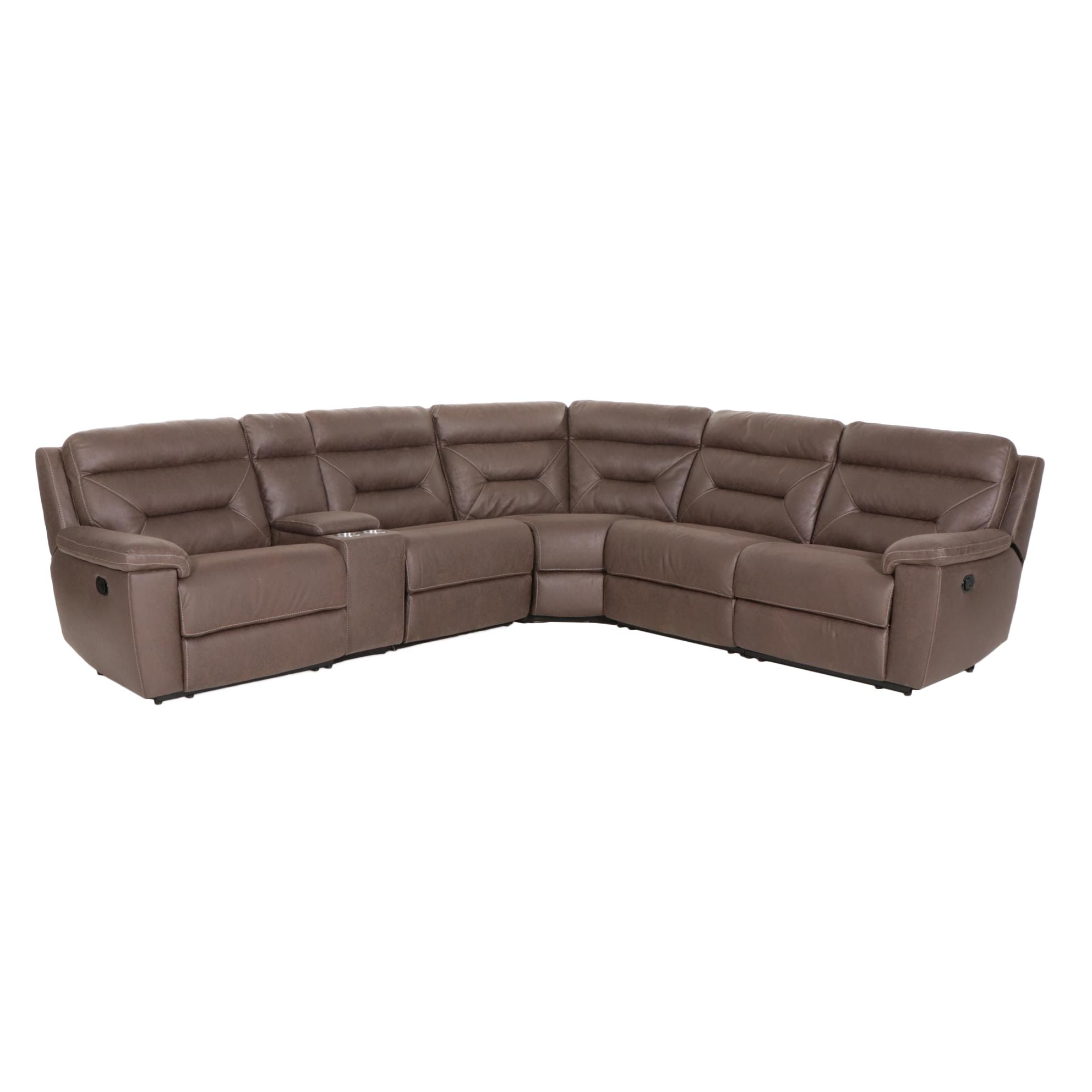 Gilman Creek "Fletcher" Contemporary Fabric Reclining Sectional Sofa