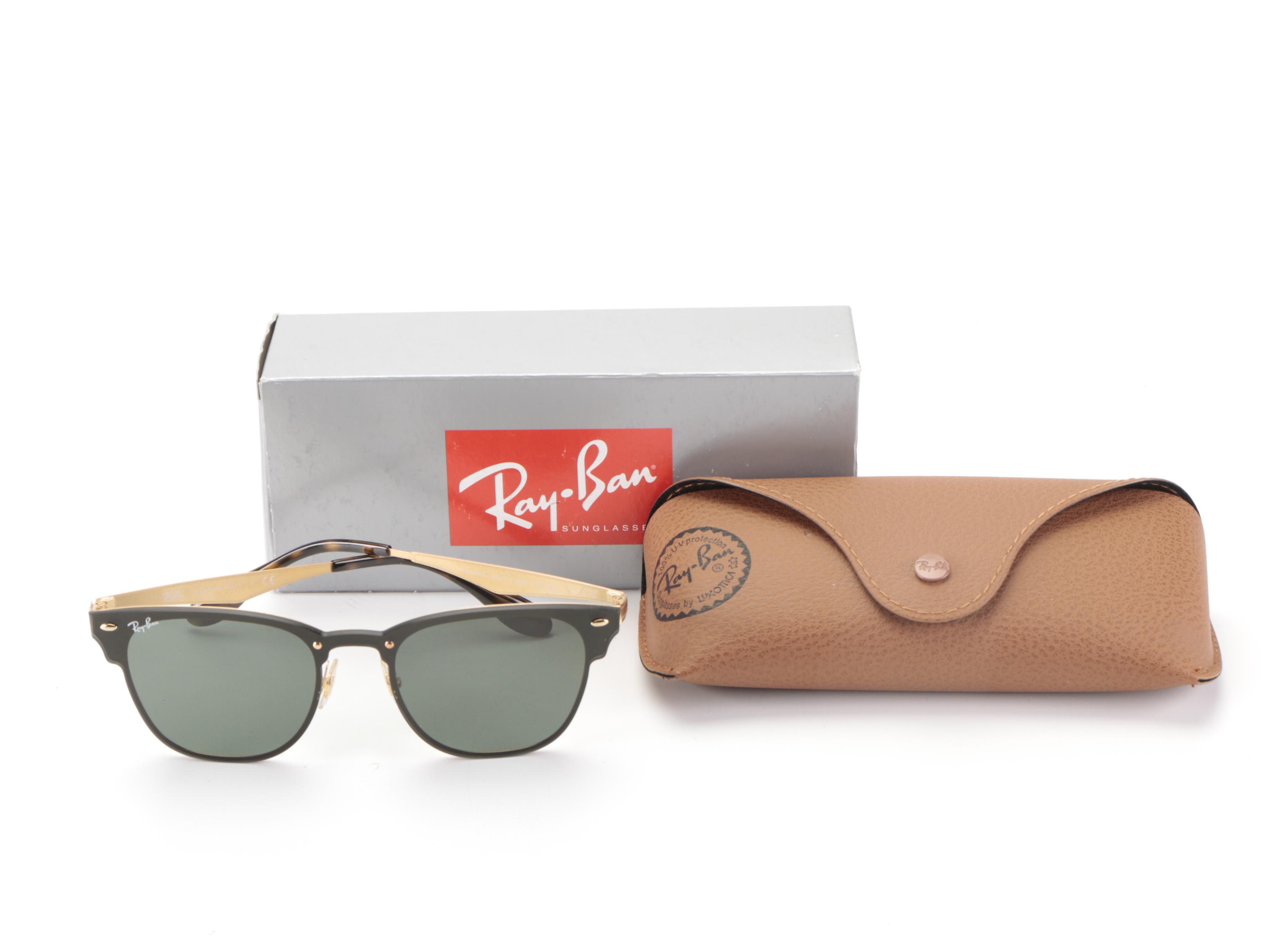 Ray-Ban RB3576-N Blaze Clubmaster Sunglasses with Case and Box