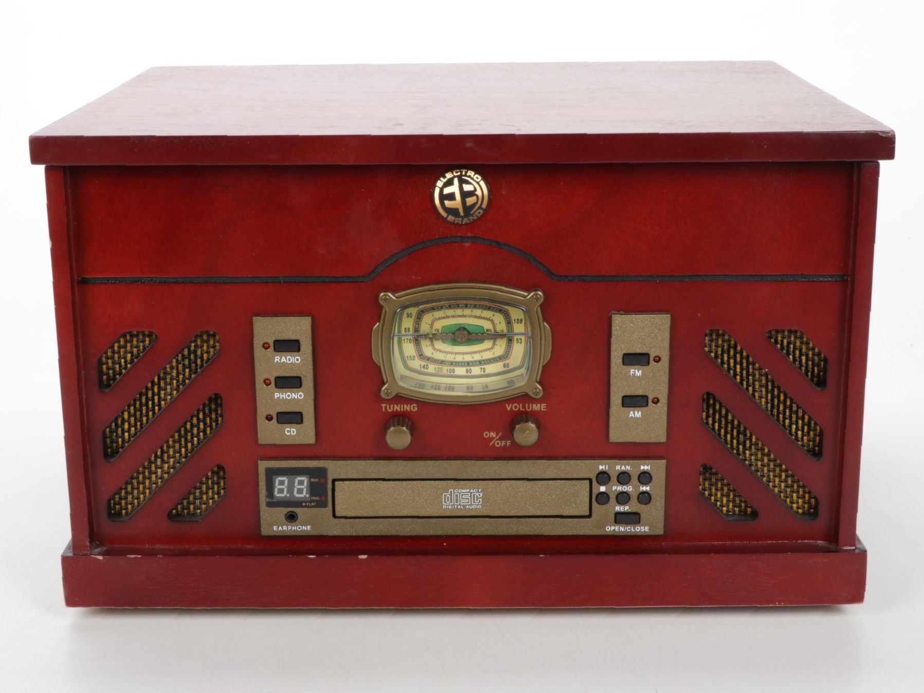 Electro Brand Integrated Stereo System with CD, Record Player and AM/FM Radio