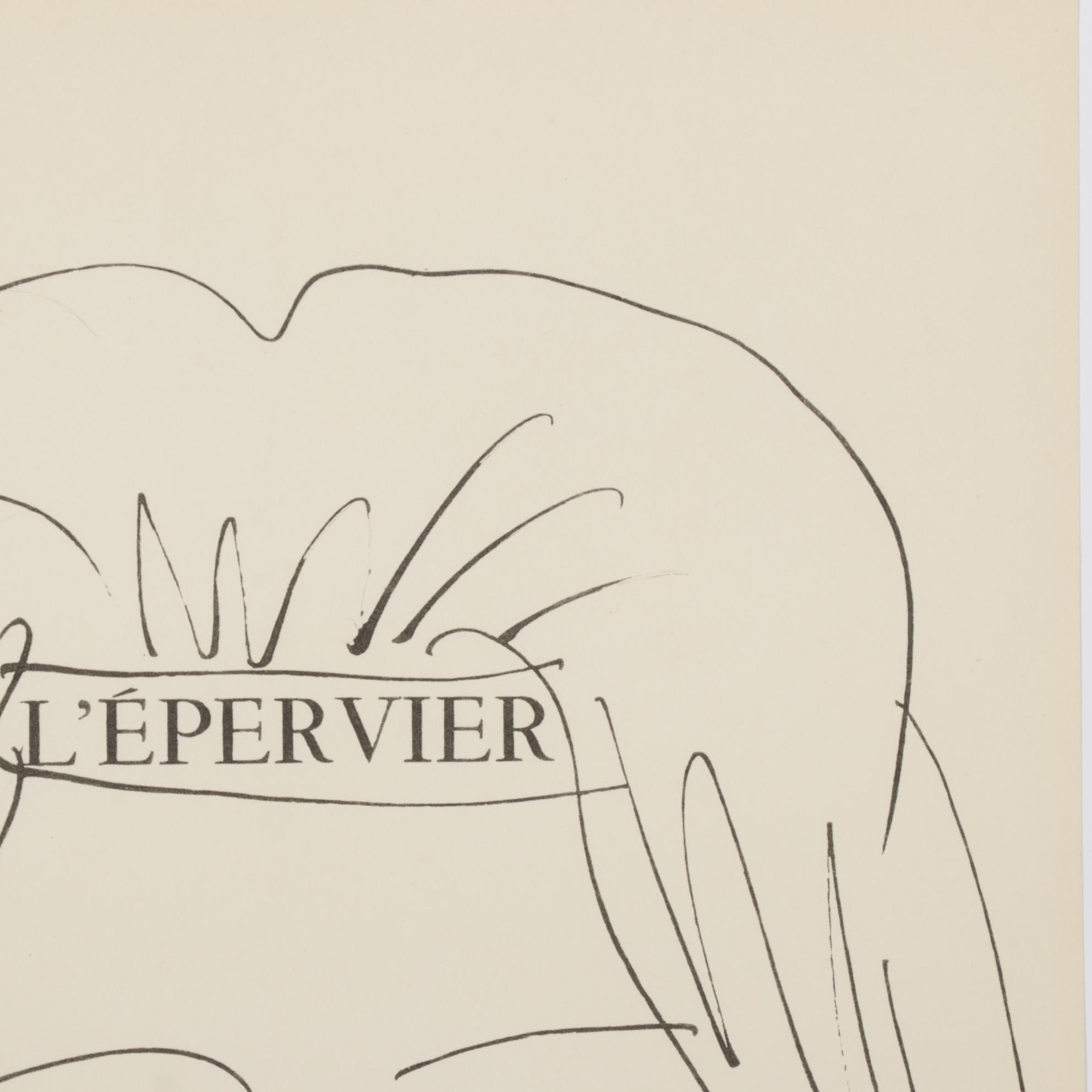 Collotype After Pablo Picasso "L'épervier, visage de femme" 1957