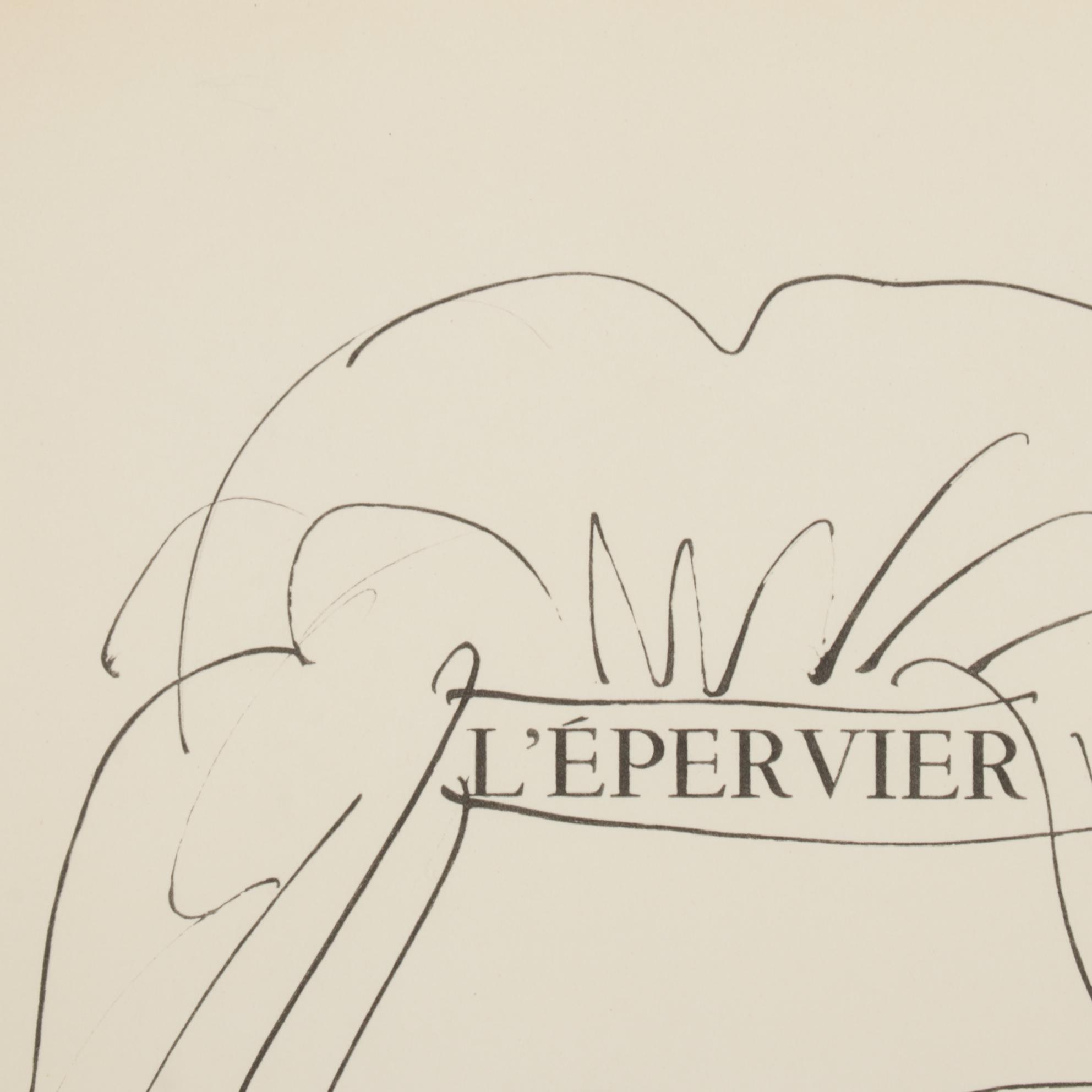 Collotype After Pablo Picasso "L'épervier, visage de femme" 1957