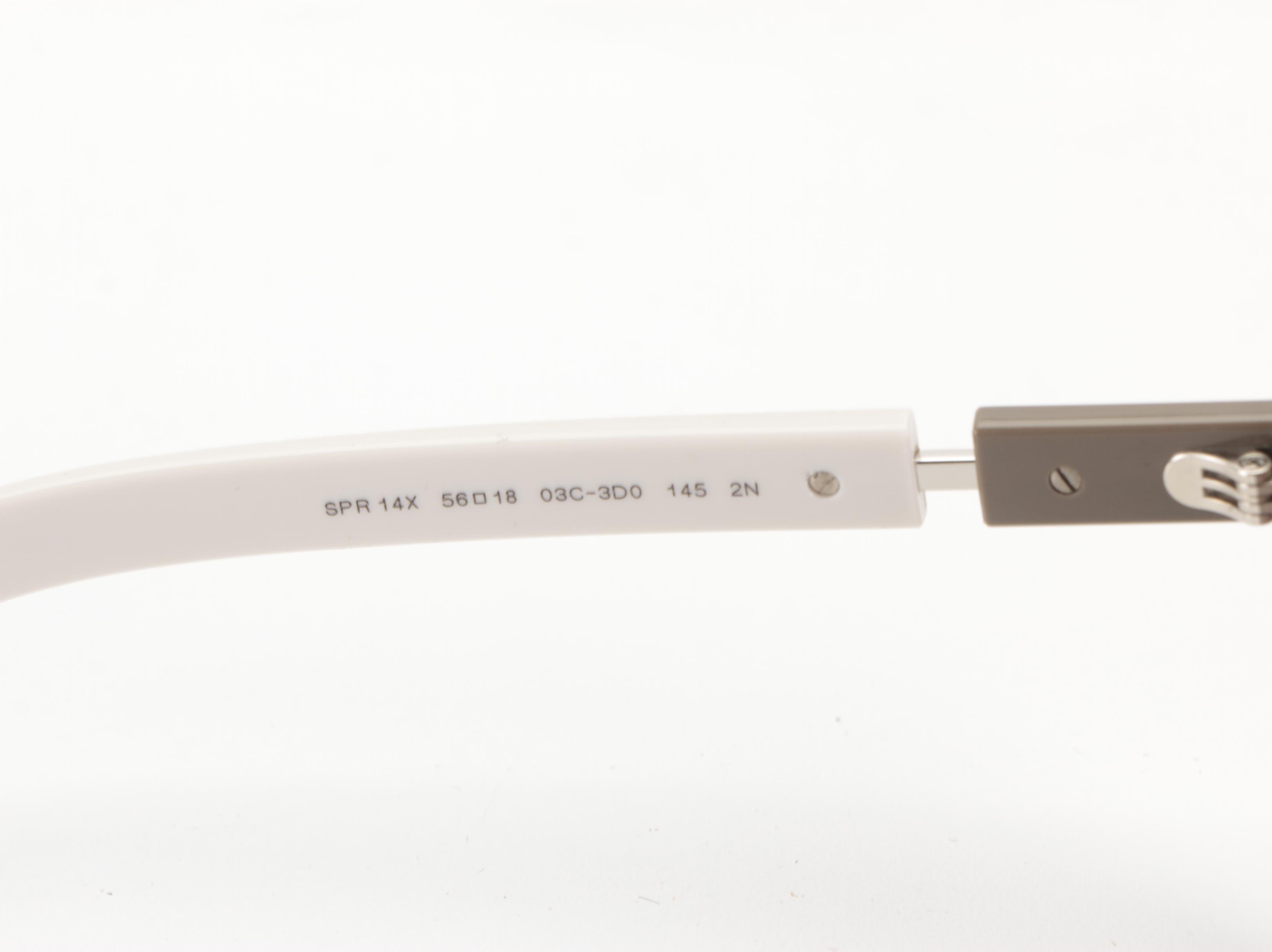 Prada SPR 14X Modified Cat Eye Style Sunglasses with Case and Box