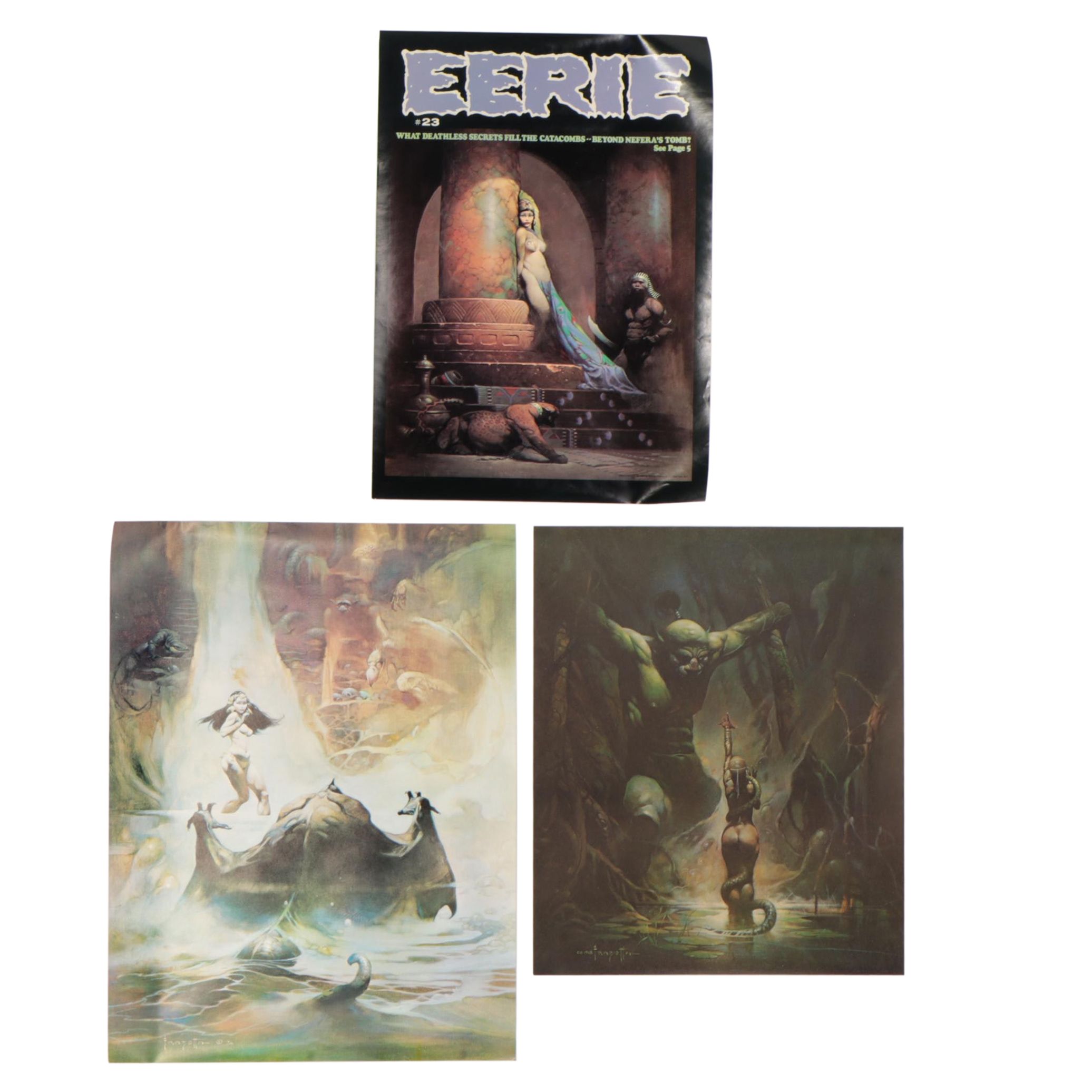 Fantasy Cover Art Offset Lithographs After Frank Frazetta, Circa 1970