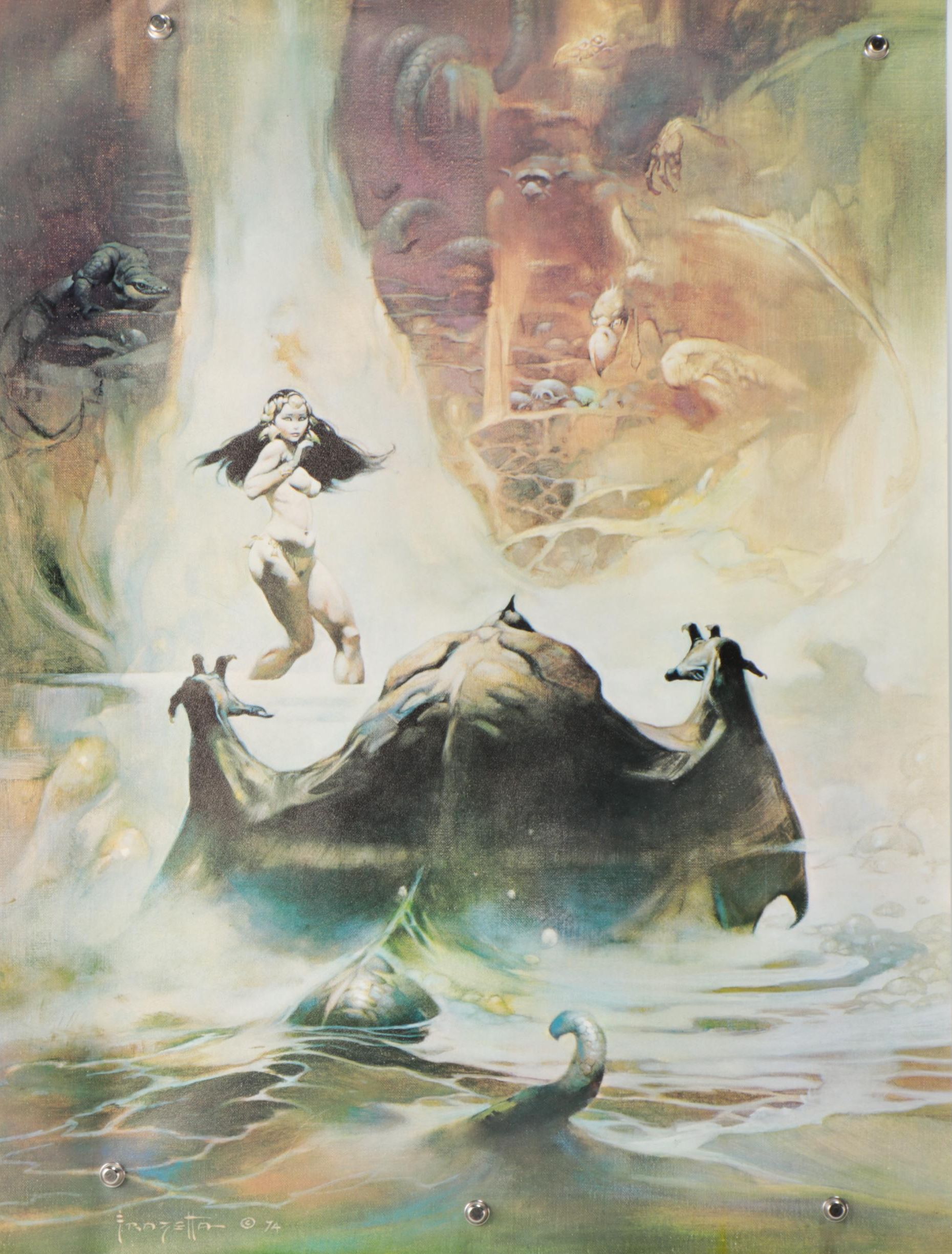 Fantasy Cover Art Offset Lithographs After Frank Frazetta, Circa 1970