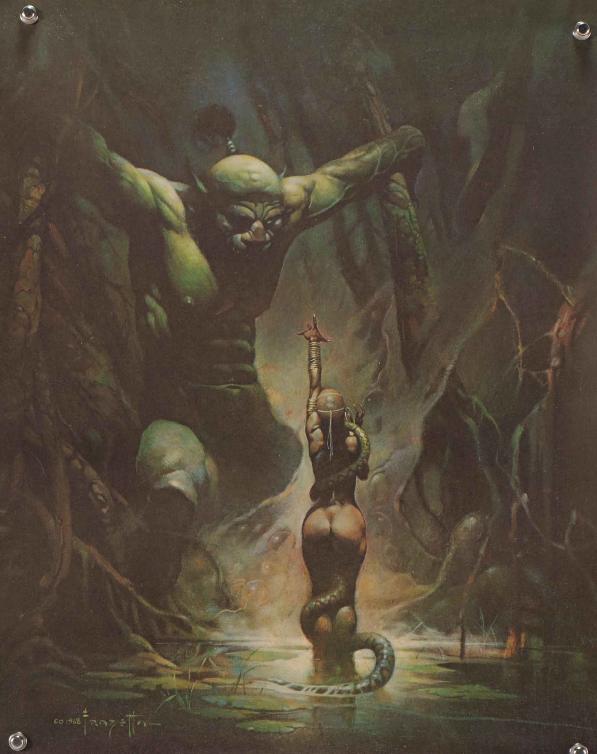 Fantasy Cover Art Offset Lithographs After Frank Frazetta, Circa 1970