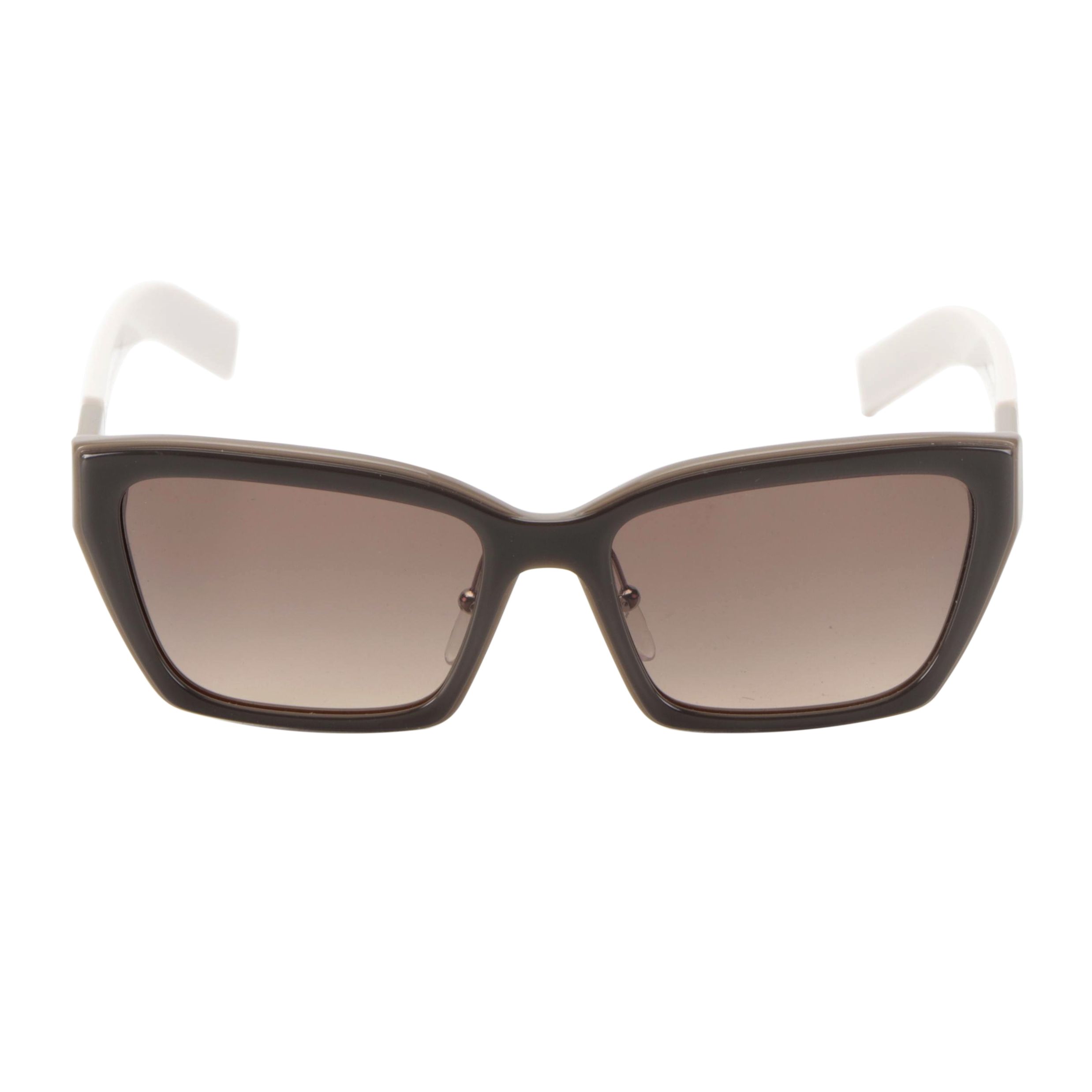 Prada SPR 14X Modified Cat Eye Style Sunglasses with Case and Box