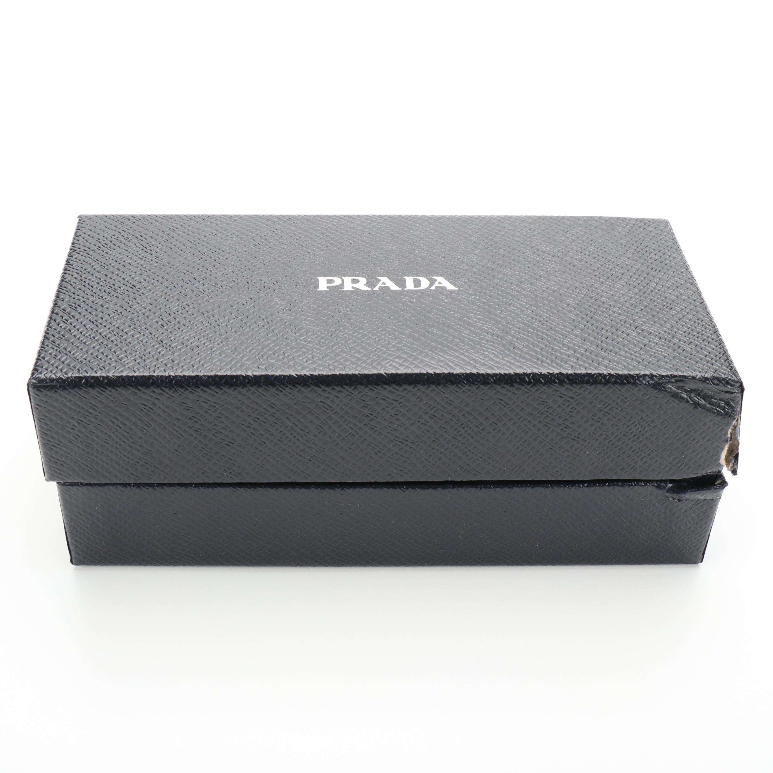 Prada SPR04V Black and White Camouflage Print Sunglasses with Case and Box