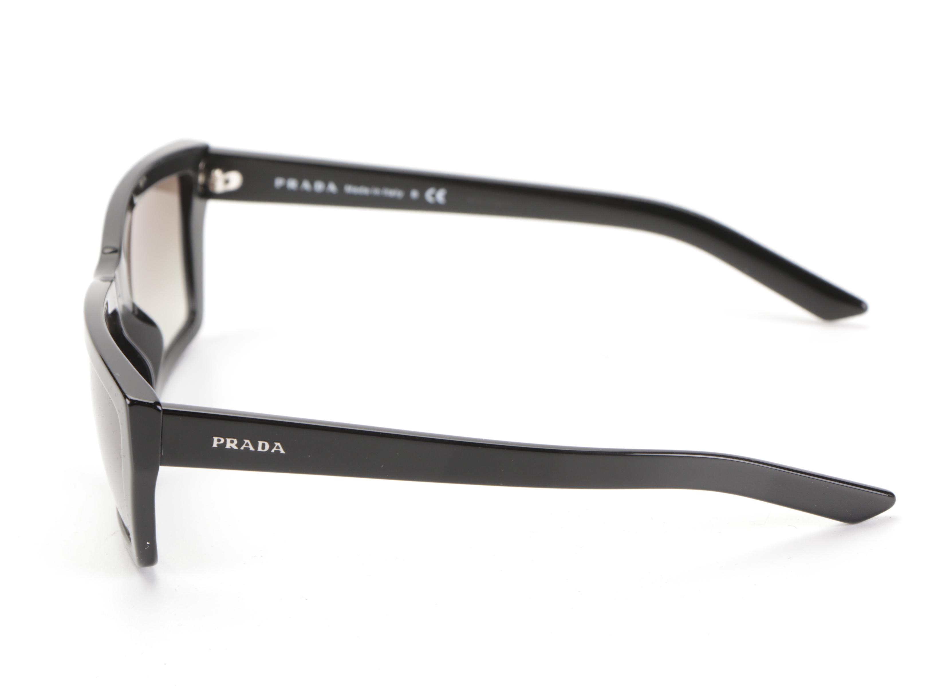 Prada SPR04V Rectangular Sunglasses with Case and Box