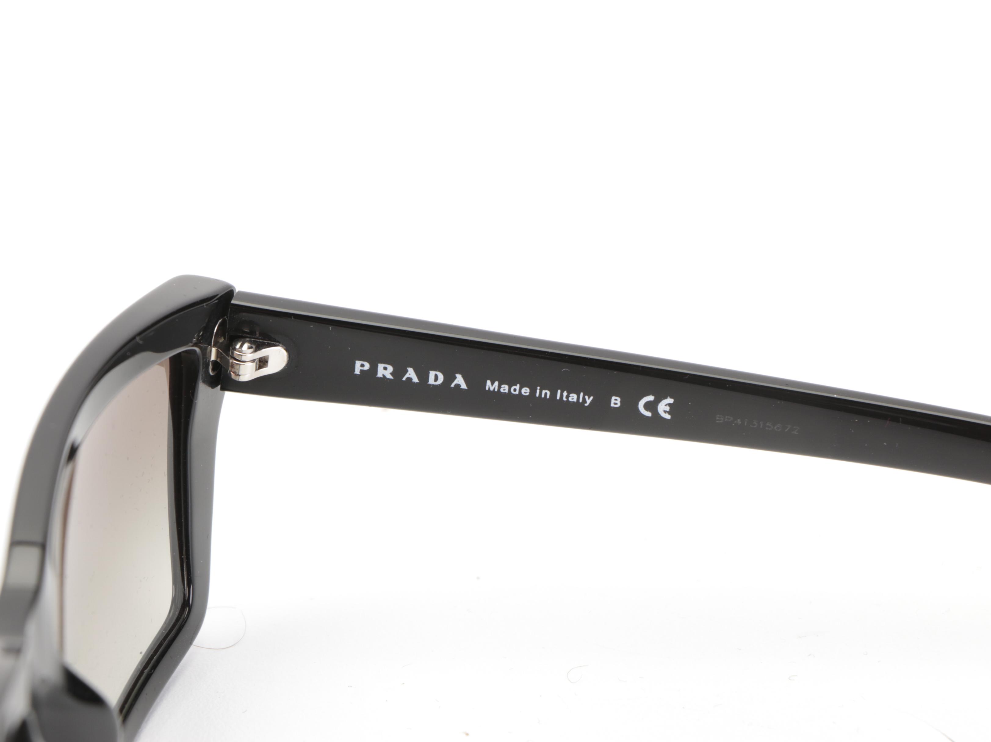 Prada SPR04V Rectangular Sunglasses with Case and Box