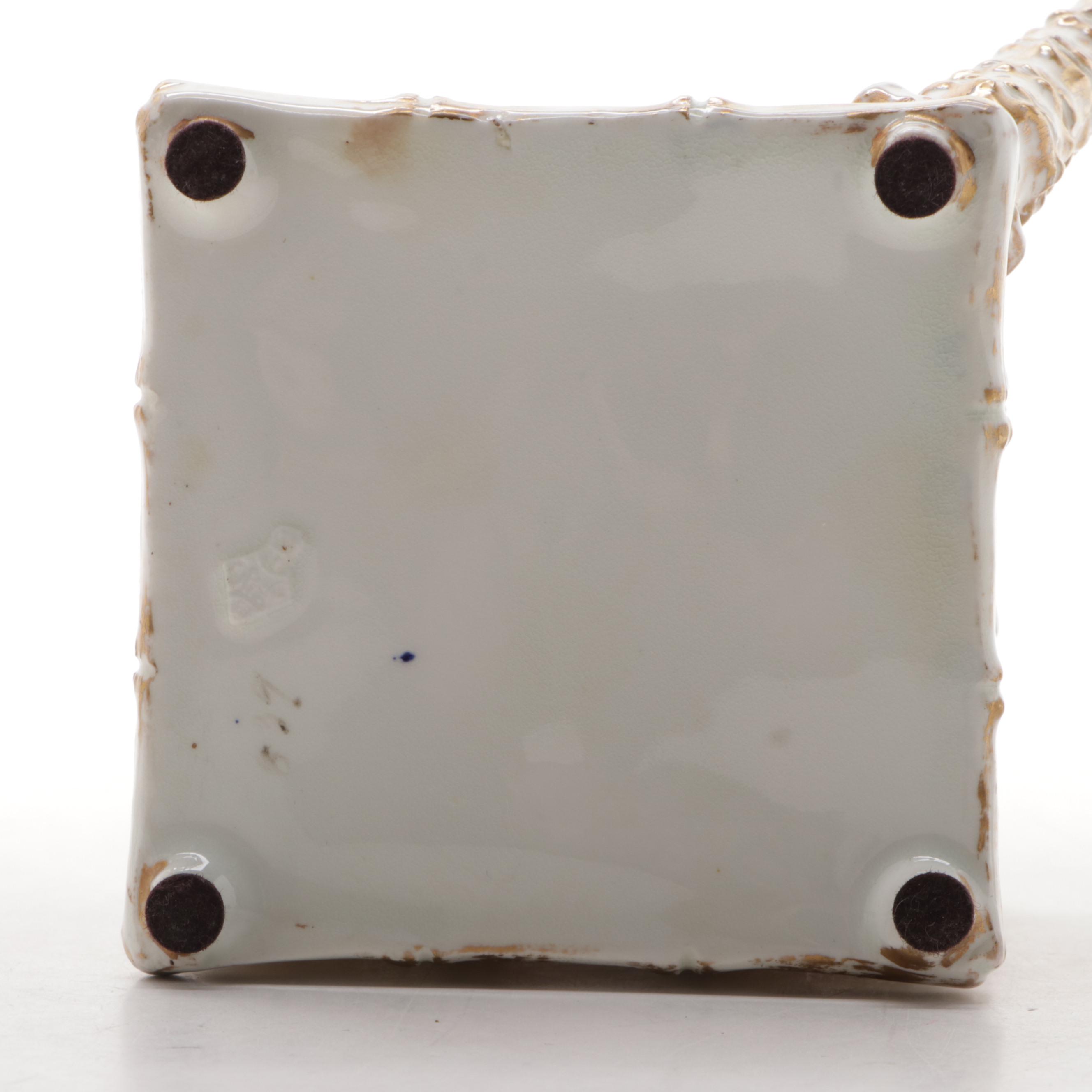 EJD Bodley Bamboo Form Imari Style Porcelain Teapot, Mid to Late 19th Century