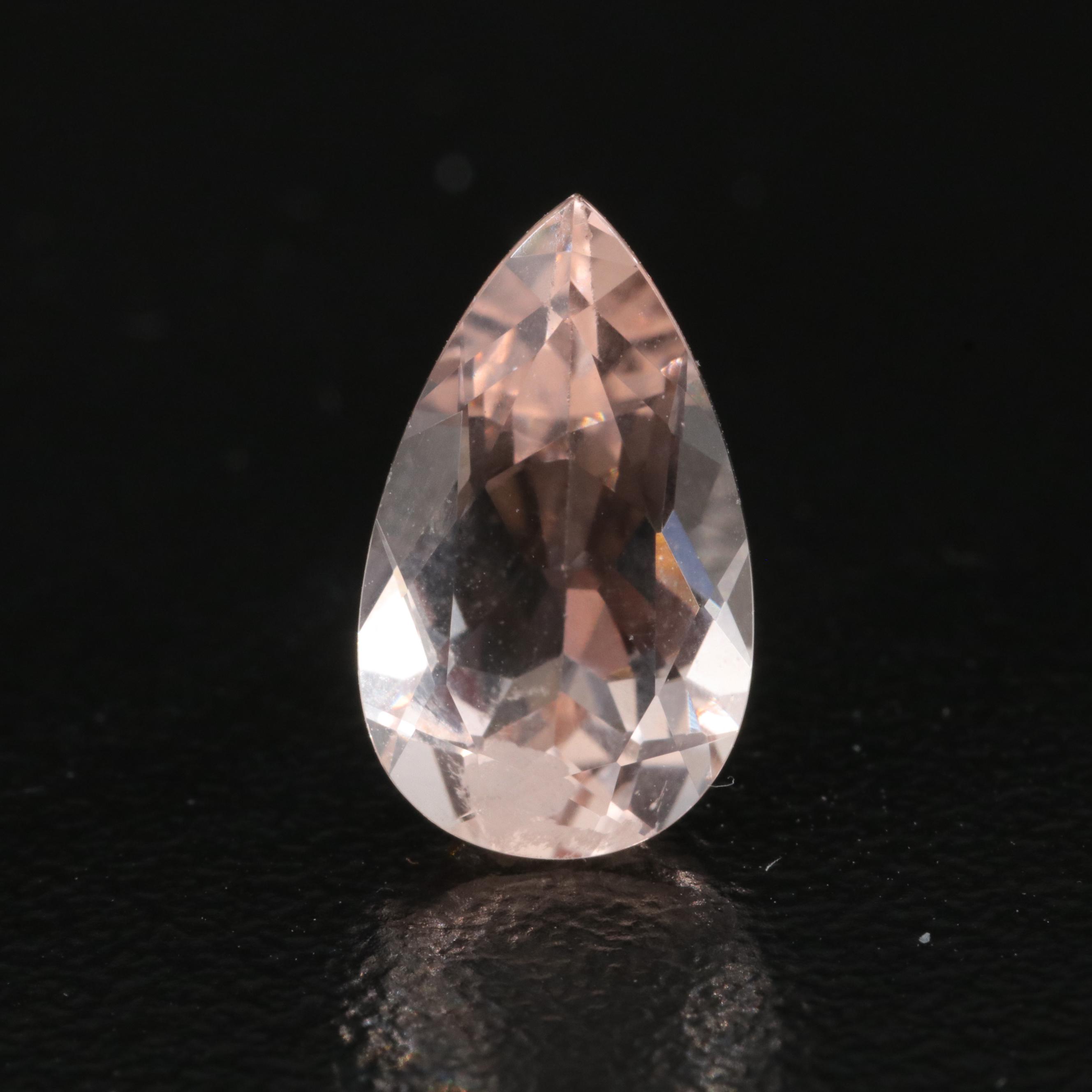 Loose 2.30 CT Pear Faceted Morganite