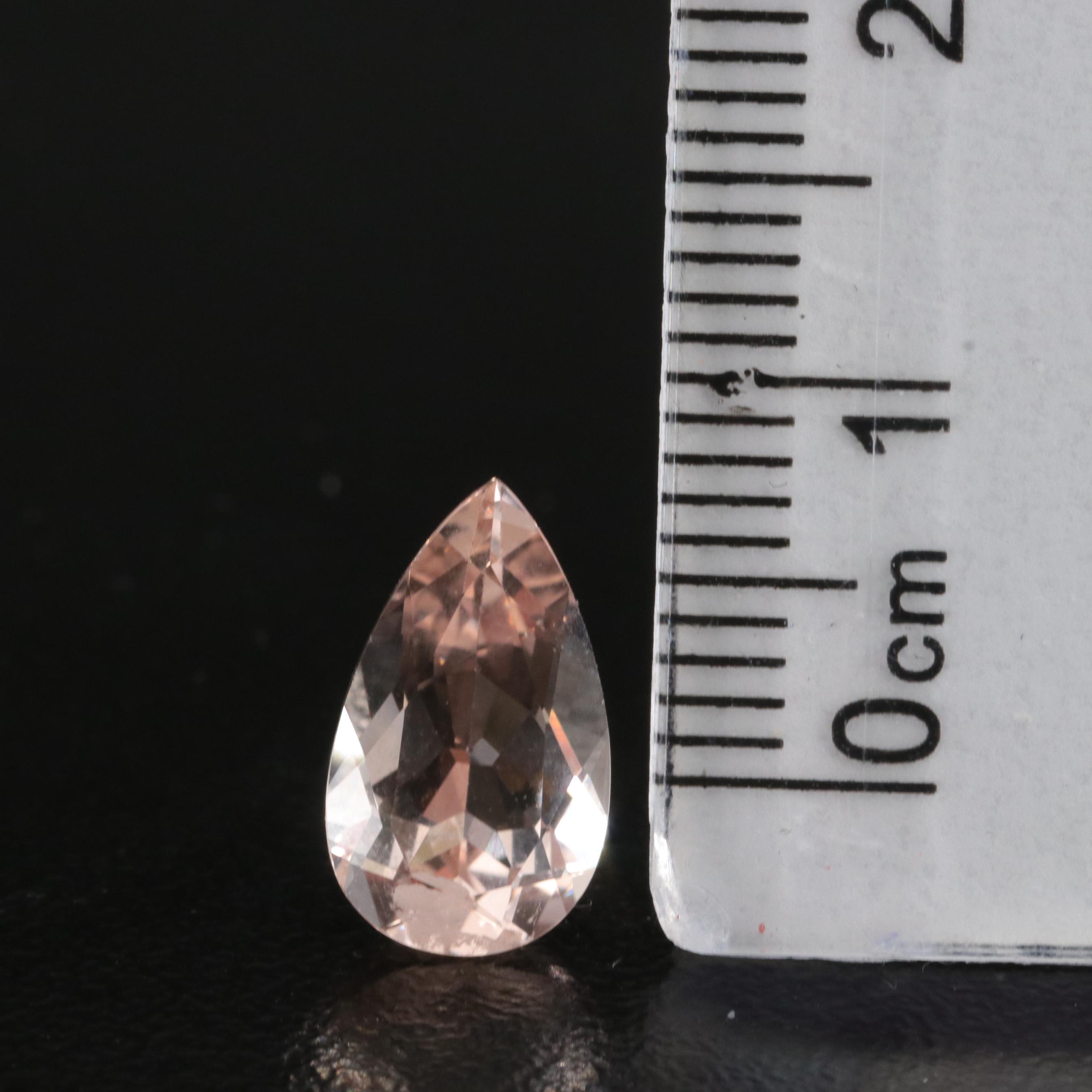 Loose 2.30 CT Pear Faceted Morganite