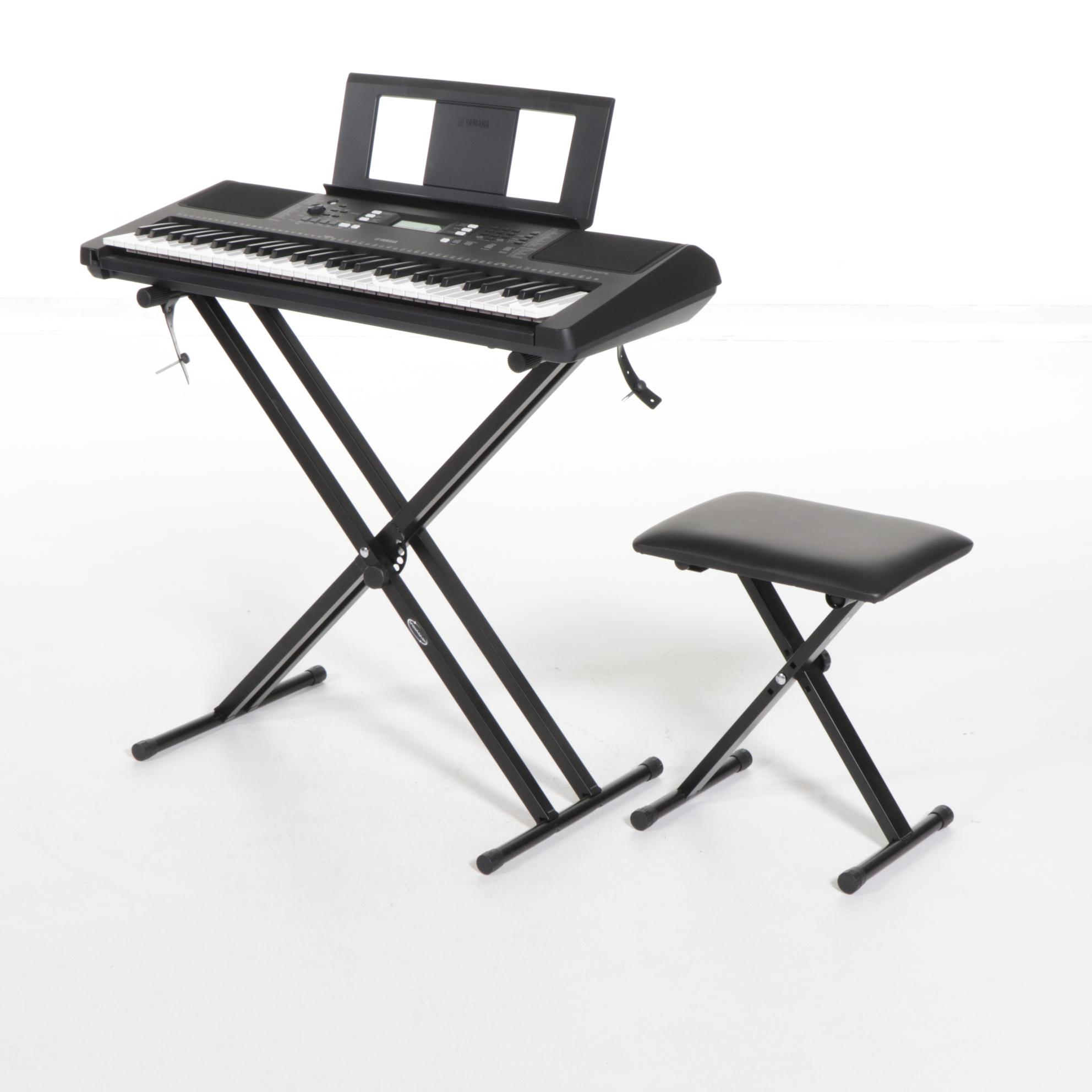 Yamaha PSR-E373 Keyboard with Stand and Bench