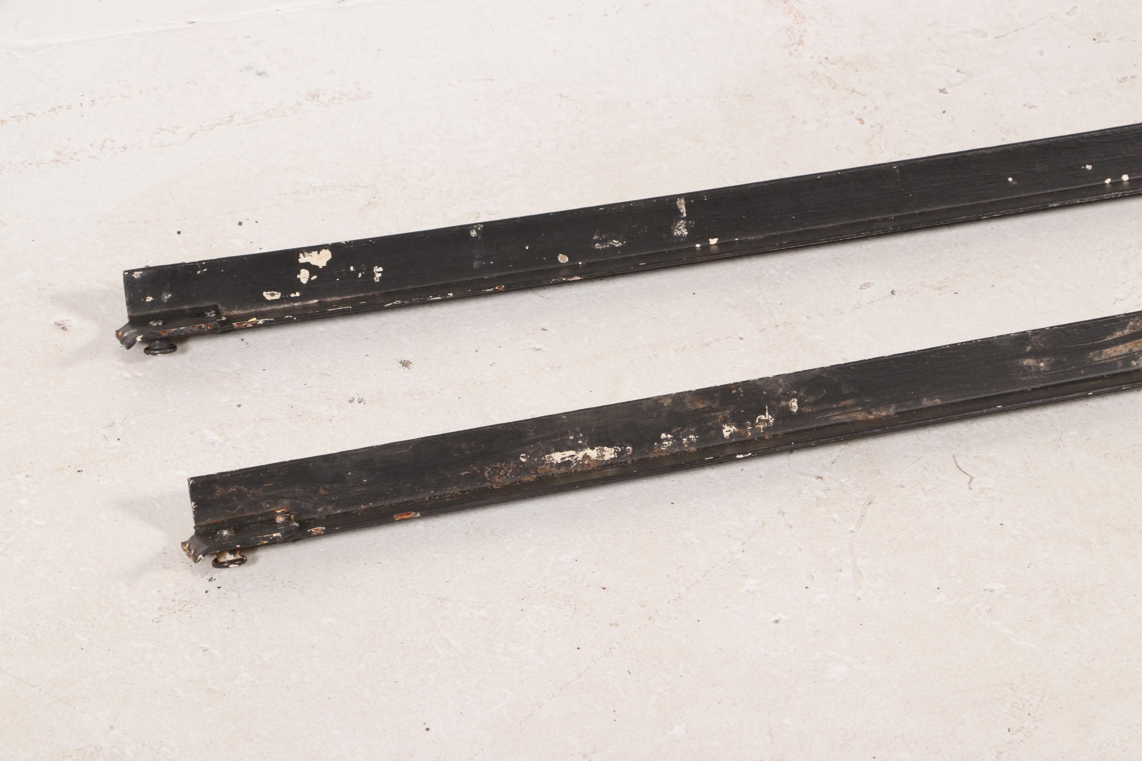 Painted and Parcel-Gilt Metal Full Size Bed Frame, Early 20th Century