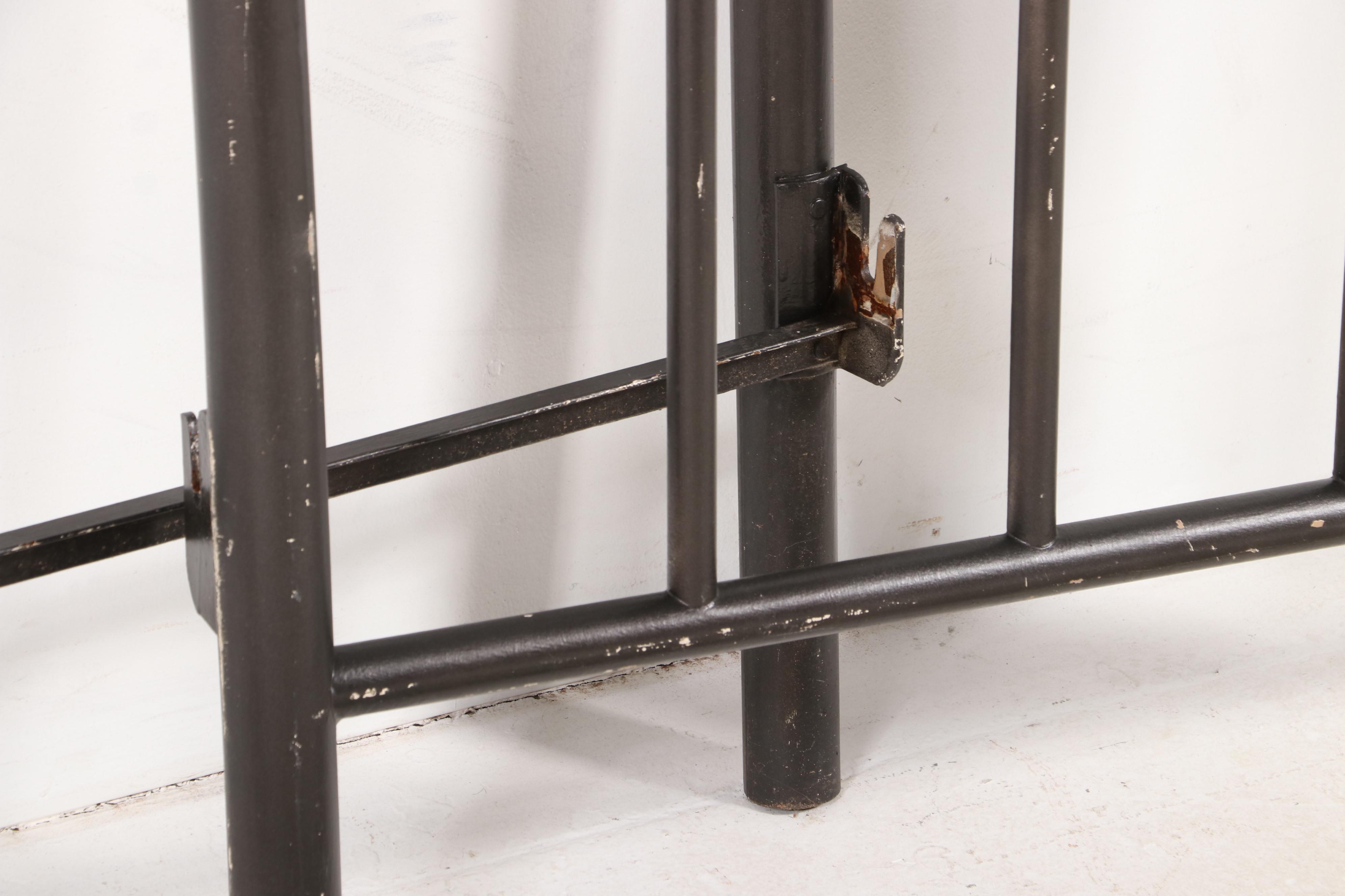 Painted and Parcel-Gilt Metal Full Size Bed Frame, Early 20th Century