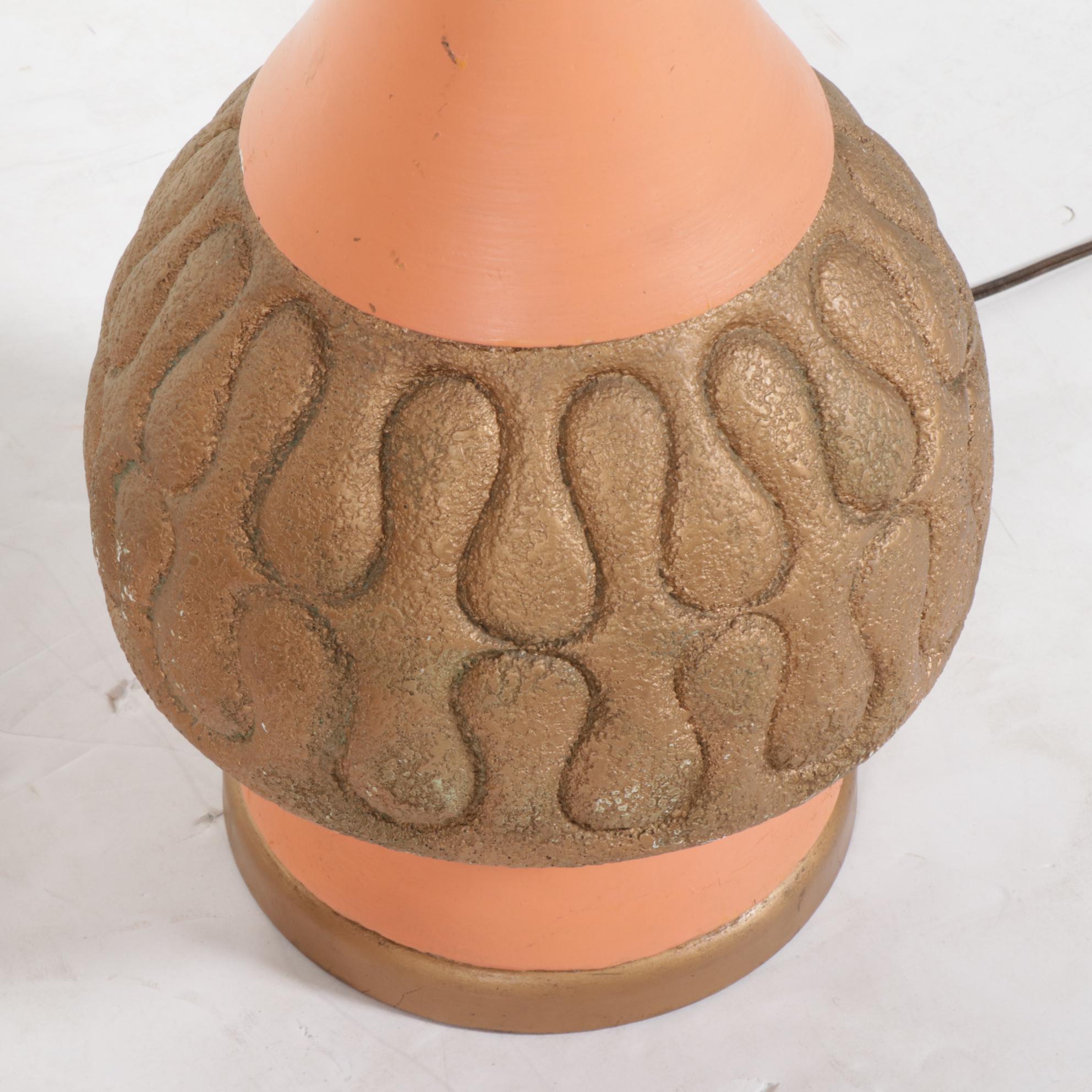 Pair of Mid Century Modern Chalkware Table Lamps