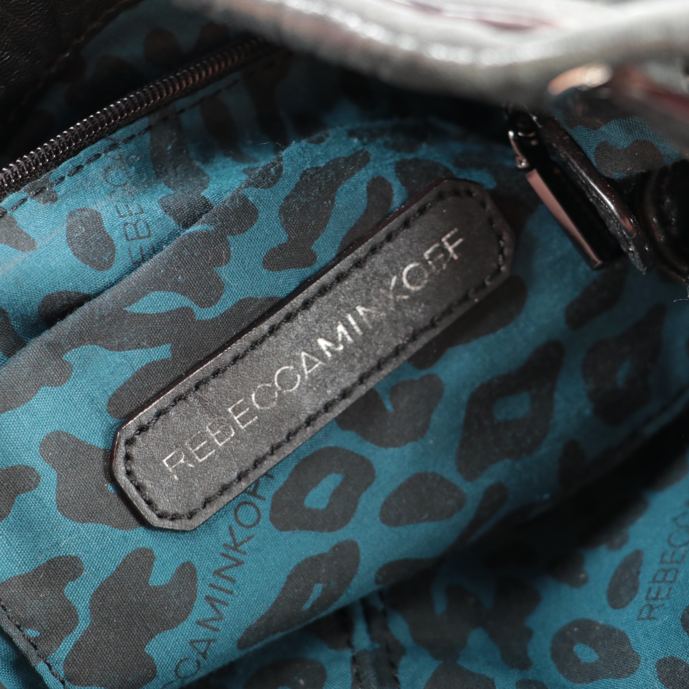 Rebecca Minkoff Black Leather Bag and Tory Burch Zip Around Wallet