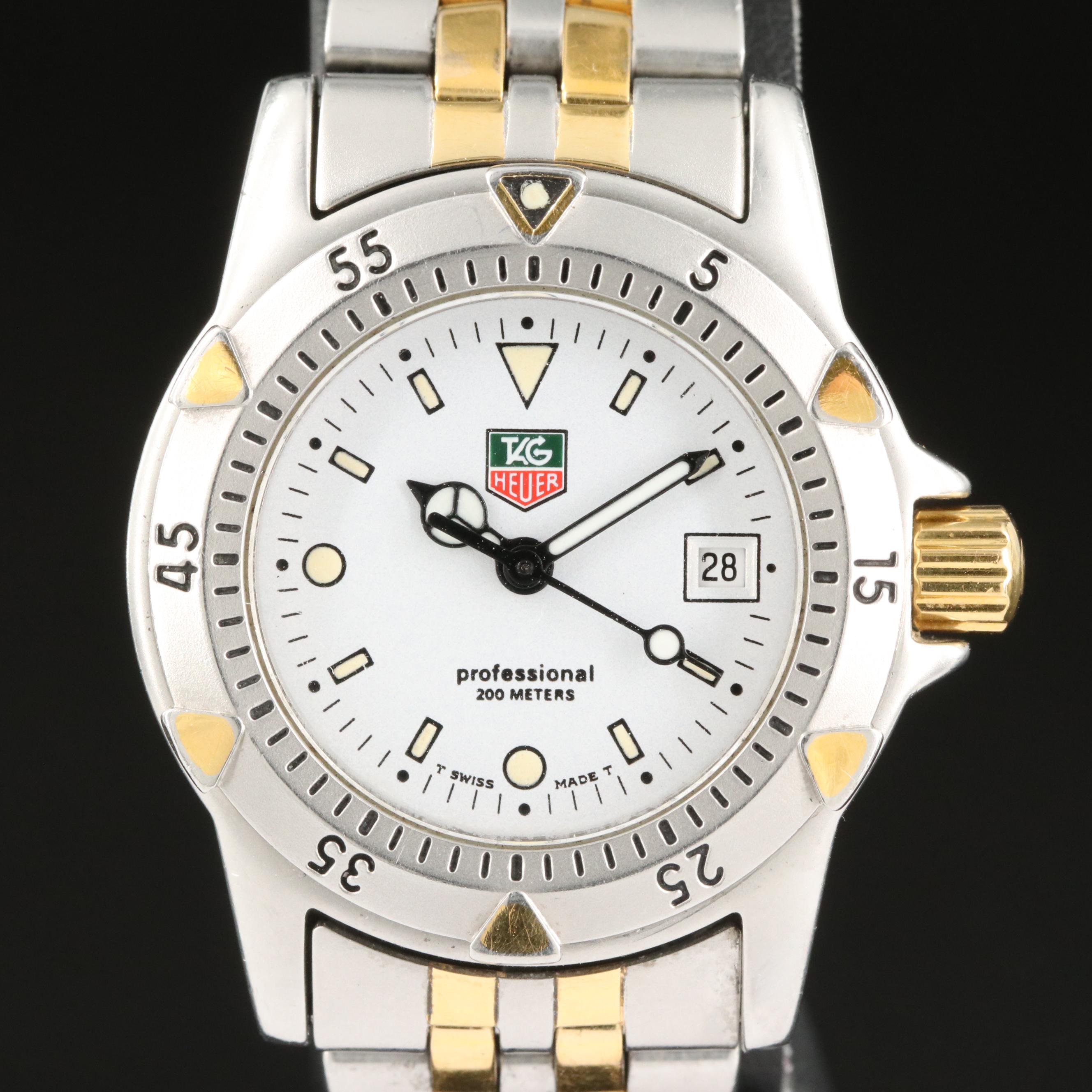 Vintage Tag Heuer 1500 Series 200 Meters with Date Stainless Steel Watch