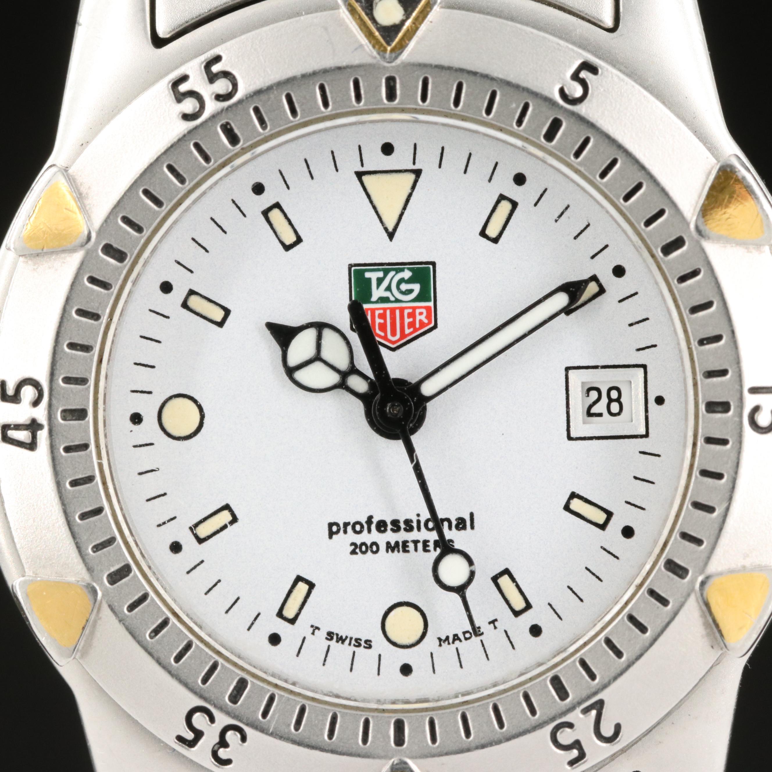 Vintage Tag Heuer 1500 Series 200 Meters with Date Stainless Steel Watch