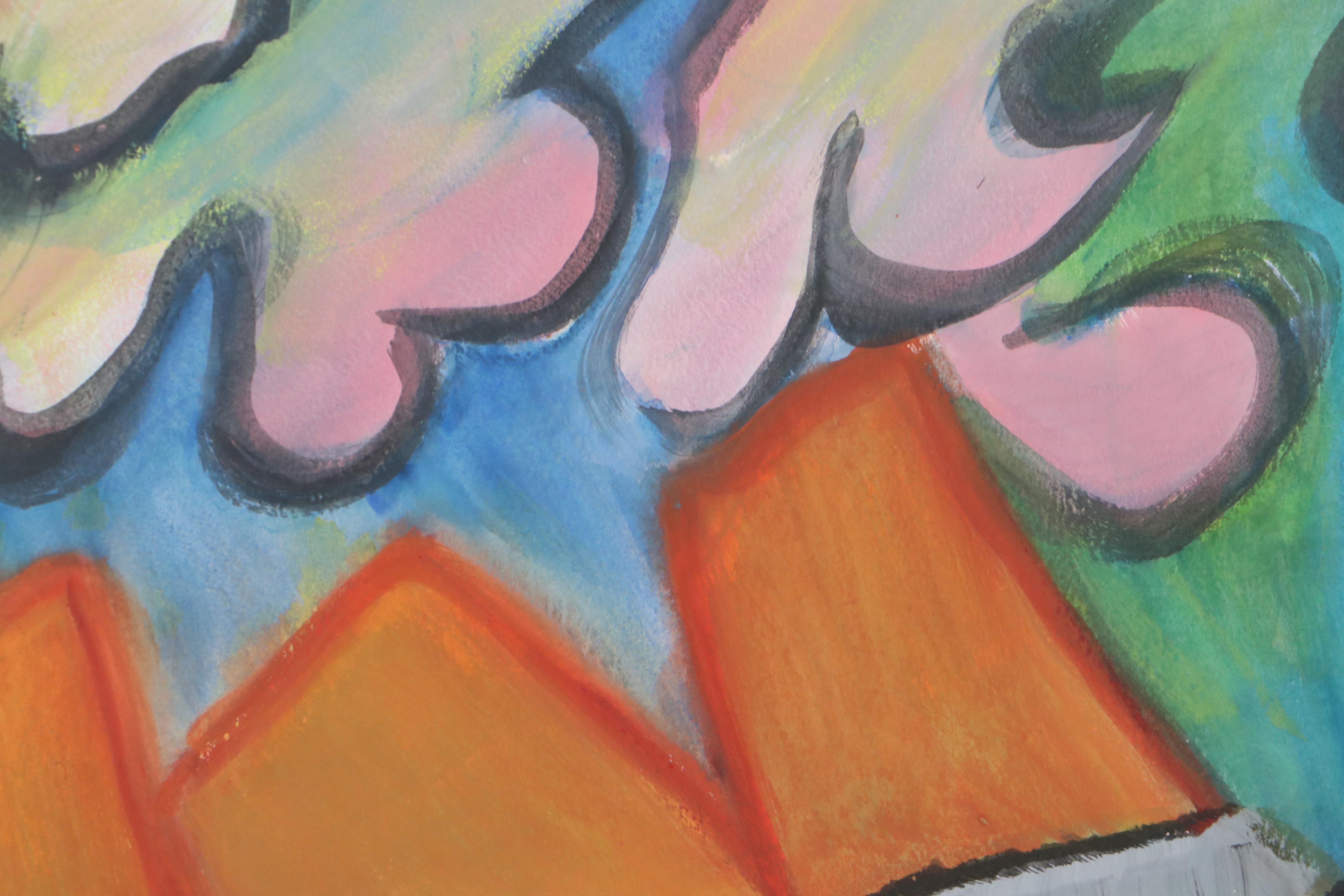 Carol J. Mathews Abstract Watercolor Painting