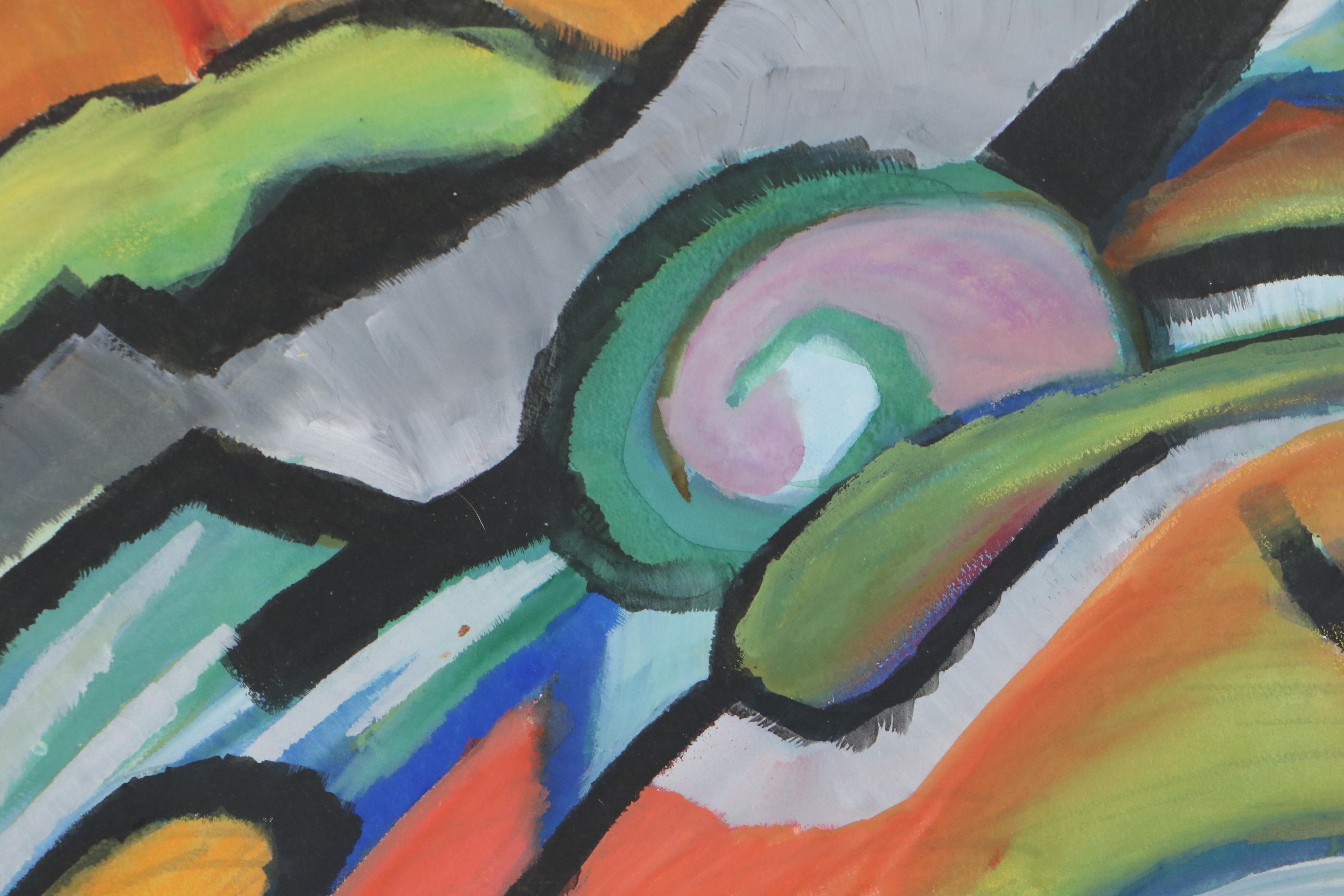 Carol J. Mathews Abstract Watercolor Painting