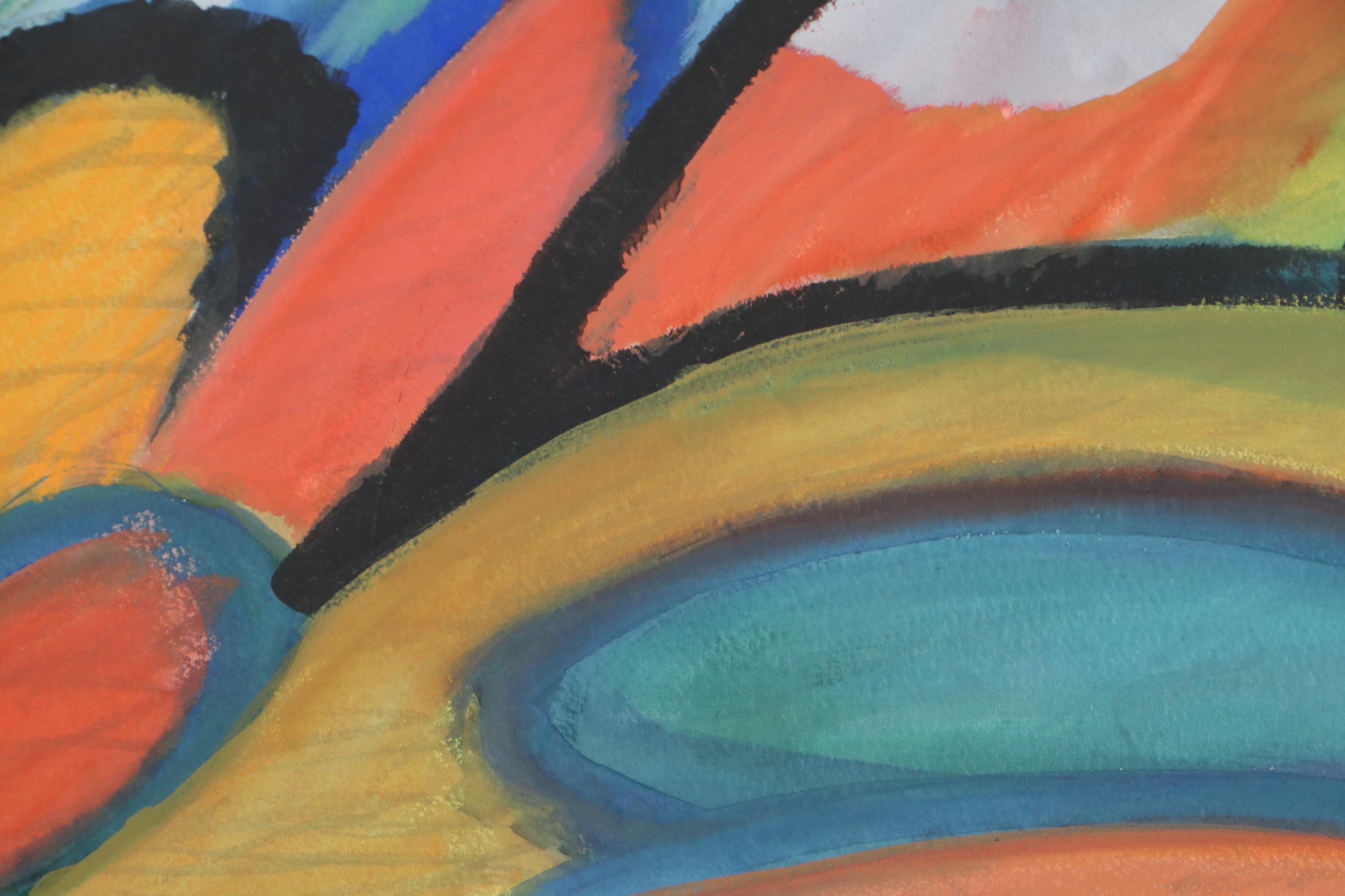 Carol J. Mathews Abstract Watercolor Painting