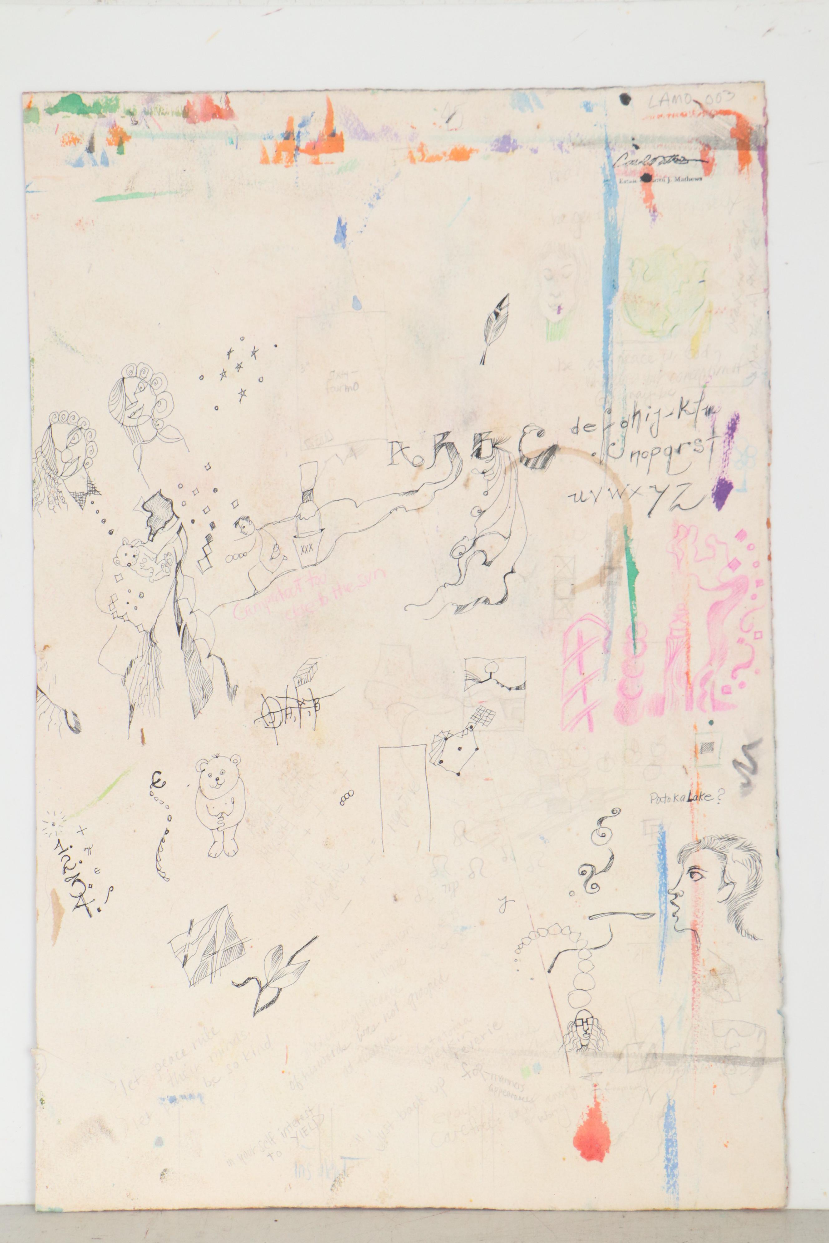 Carol J. Mathews Abstract Watercolor Painting