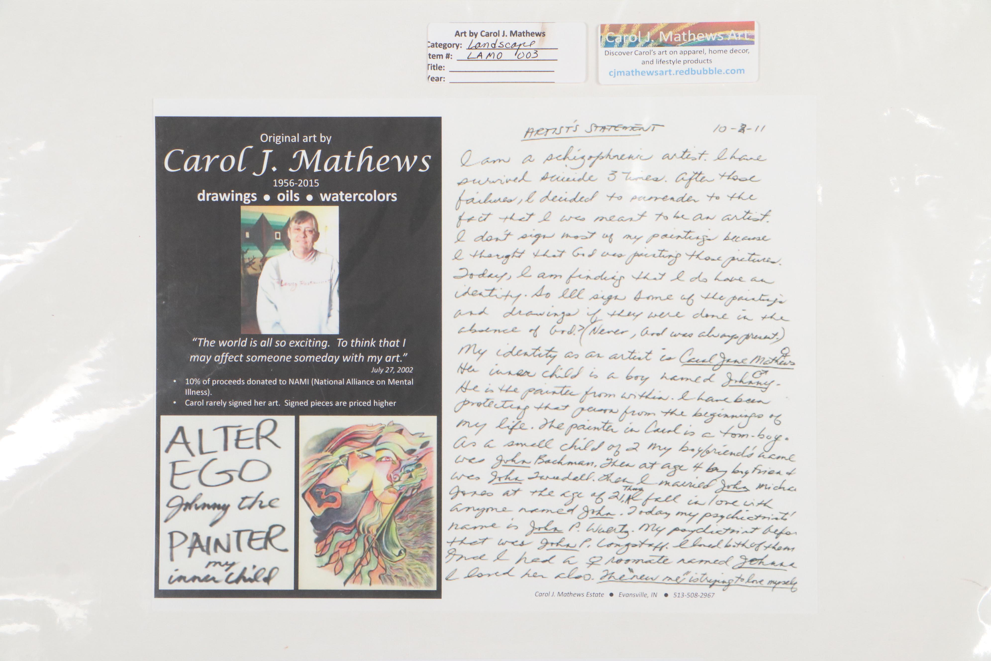 Carol J. Mathews Abstract Watercolor Painting