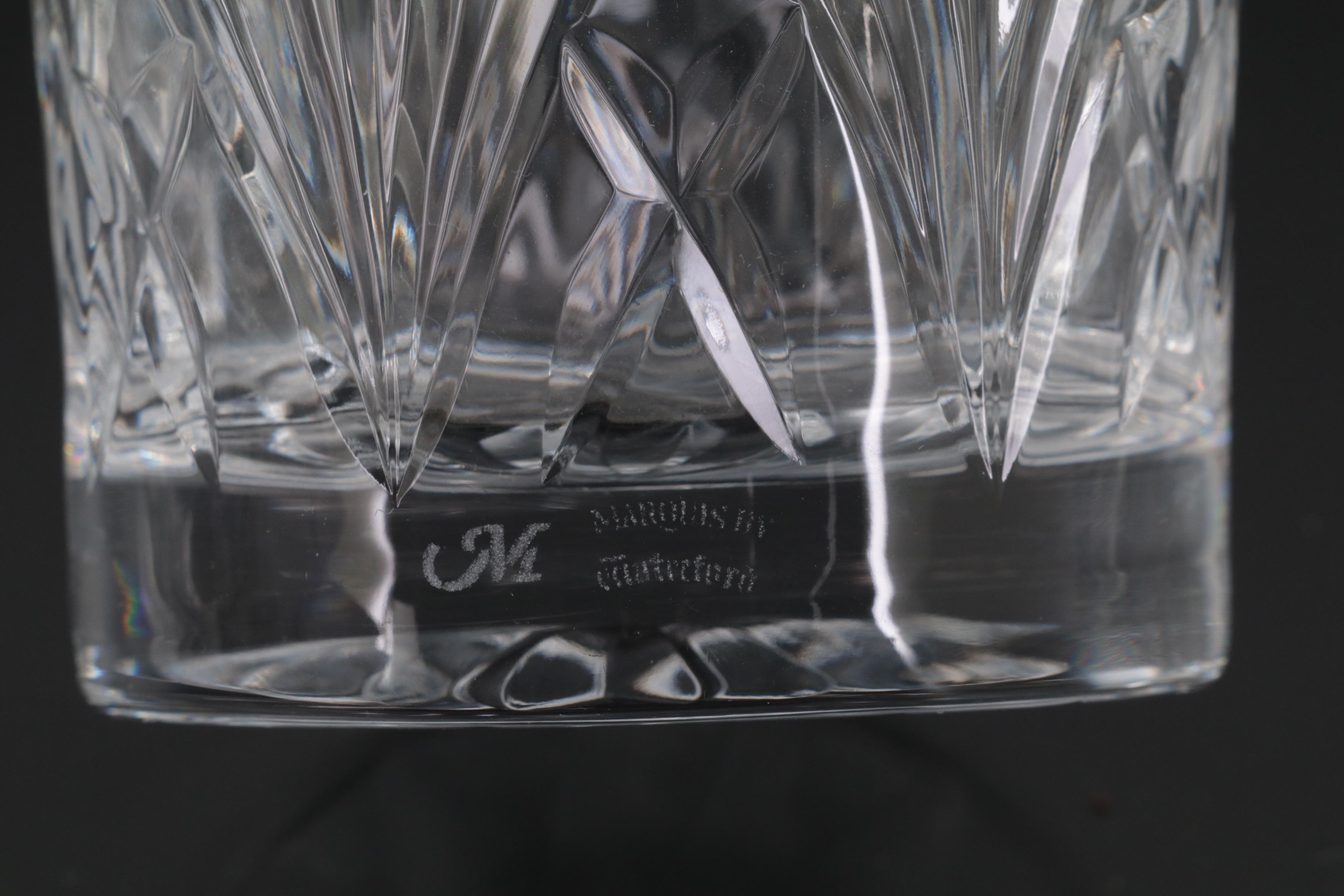 Marquis by Waterford "Brookside" Crystal Double Old Fashioned Glasses
