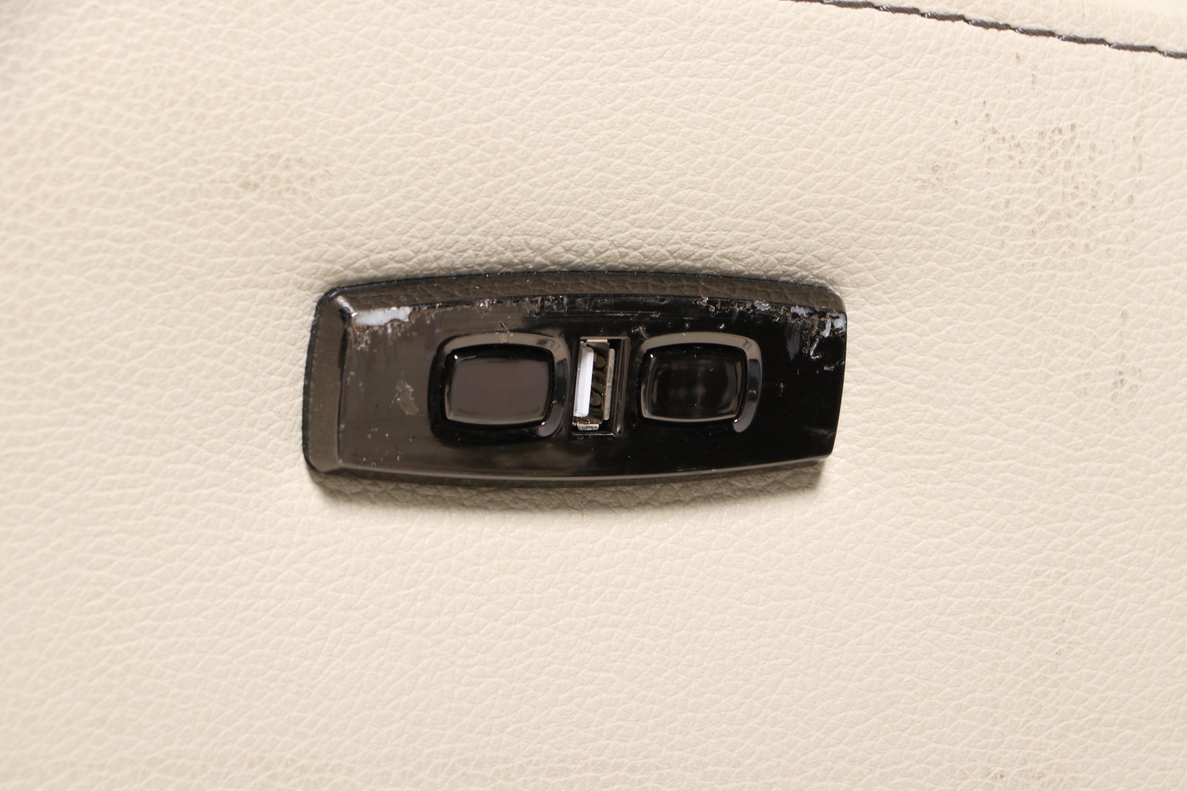 Gilman Creek "Gearhart" Ivory Leather Power Reclining Sectional