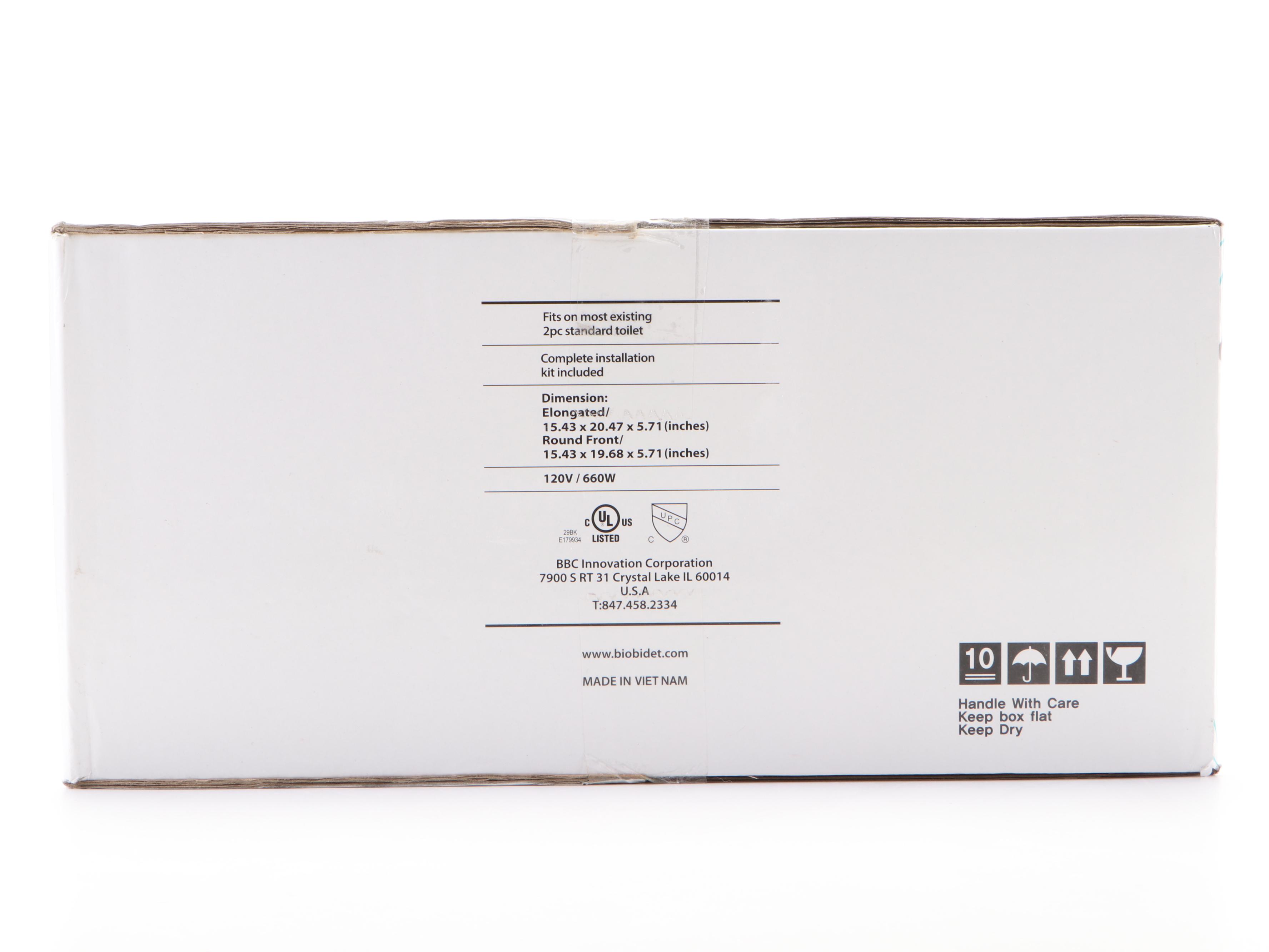 Biobidet UB-6800U Smart Bidet Elongated White Toilet Seat