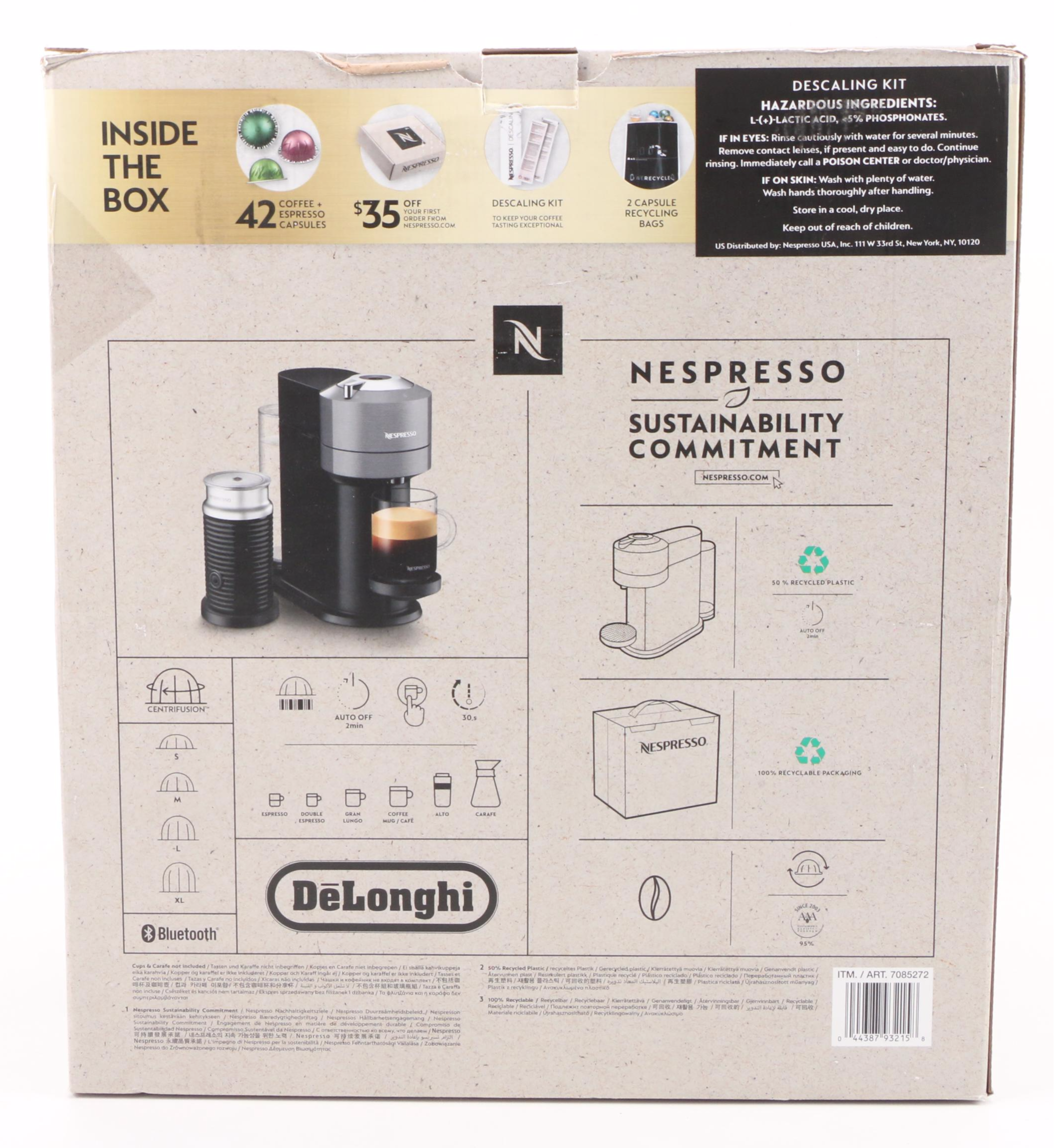 De'Longhi Nespresso Vertuo Next Coffee and Espresso Machine