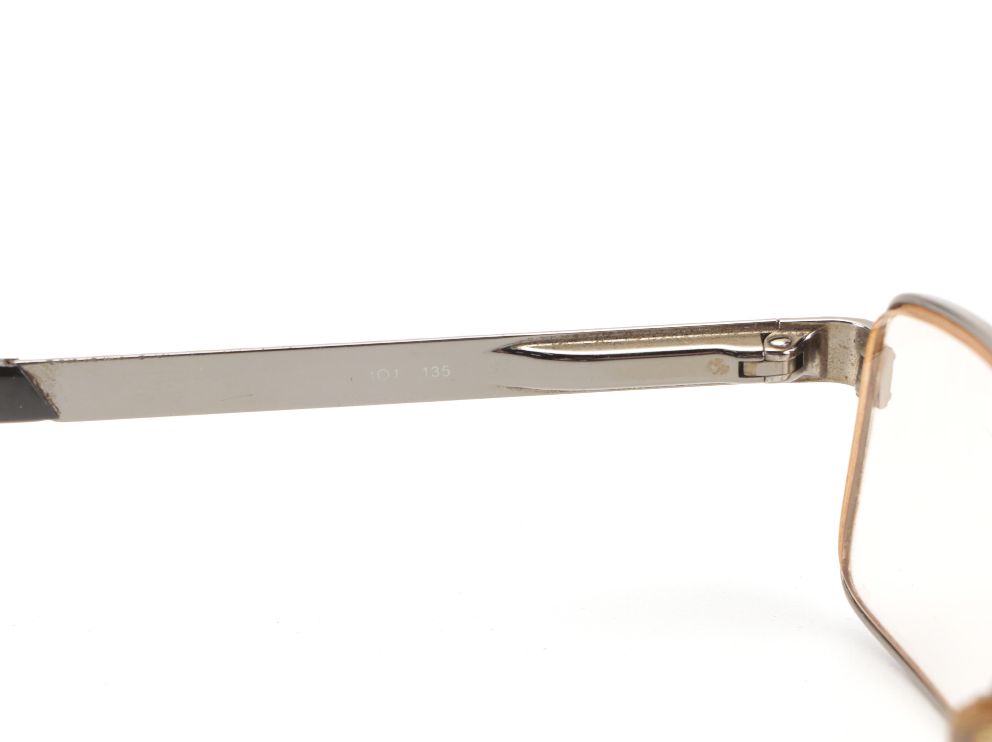 Prada Embellished Metal Frame Eyeglasses with Case