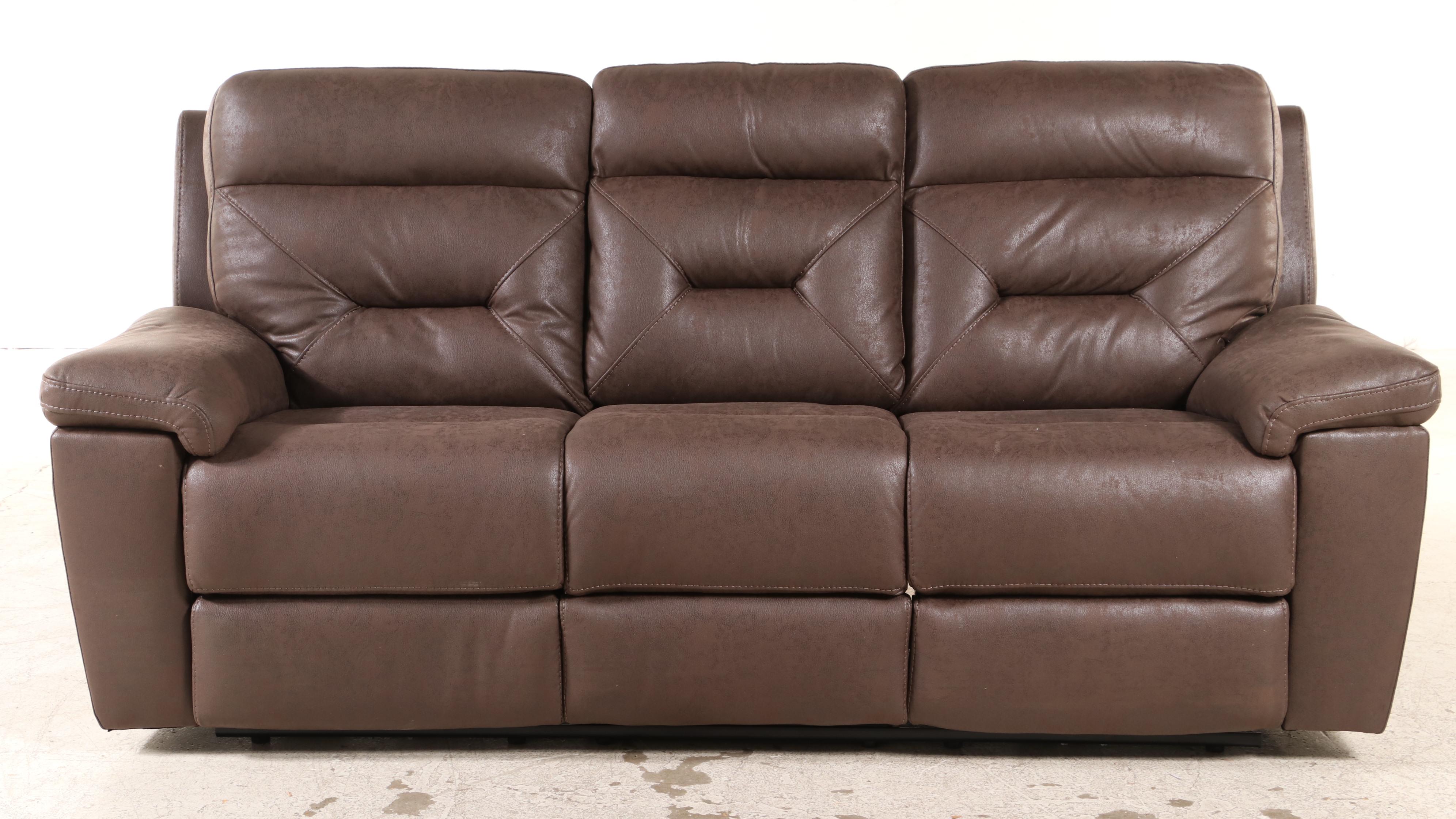 Gilman Creek Furniture "Lawton" Fabric Power Reclining Sofa with Power Headrests