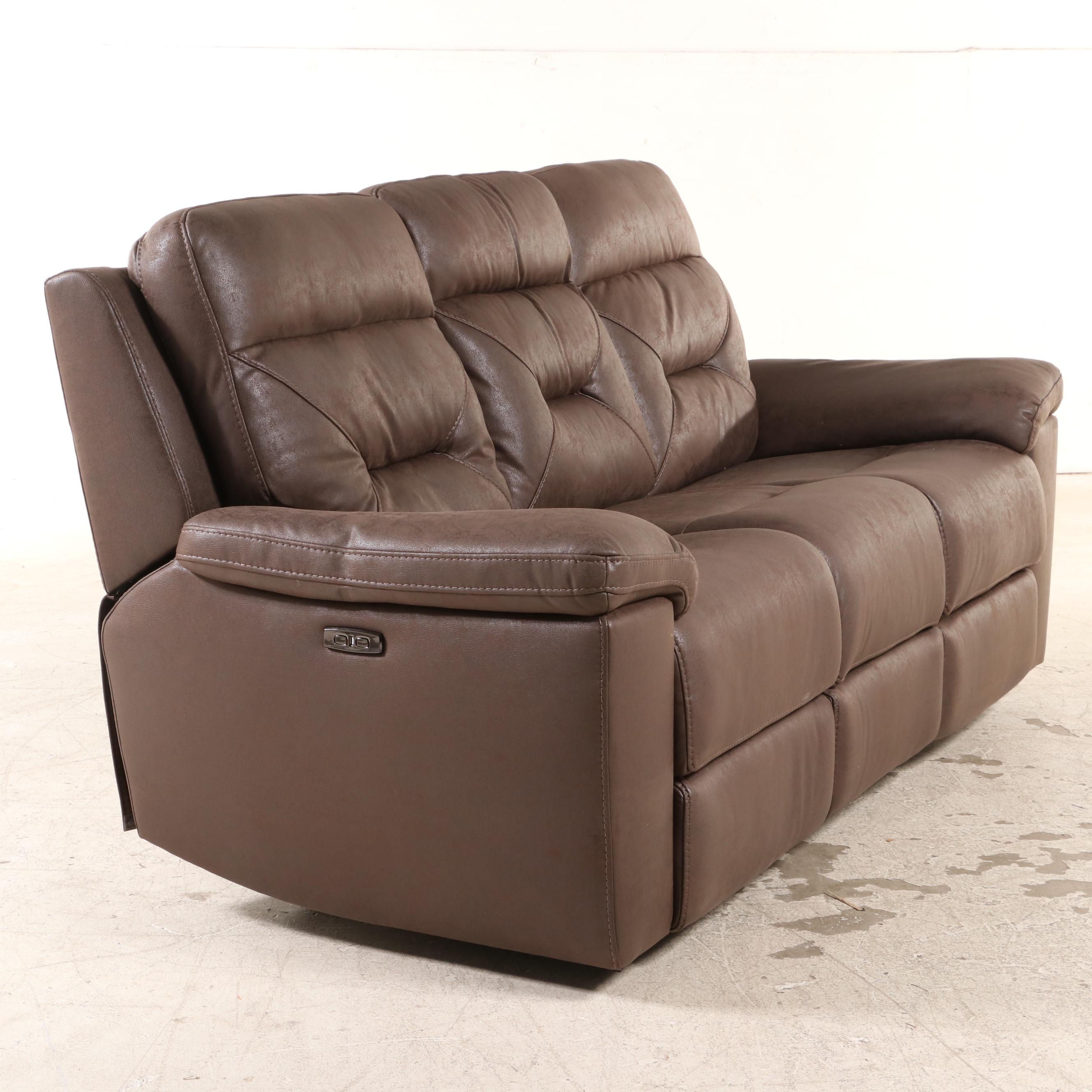 Gilman Creek Furniture "Lawton" Fabric Power Reclining Sofa with Power Headrests
