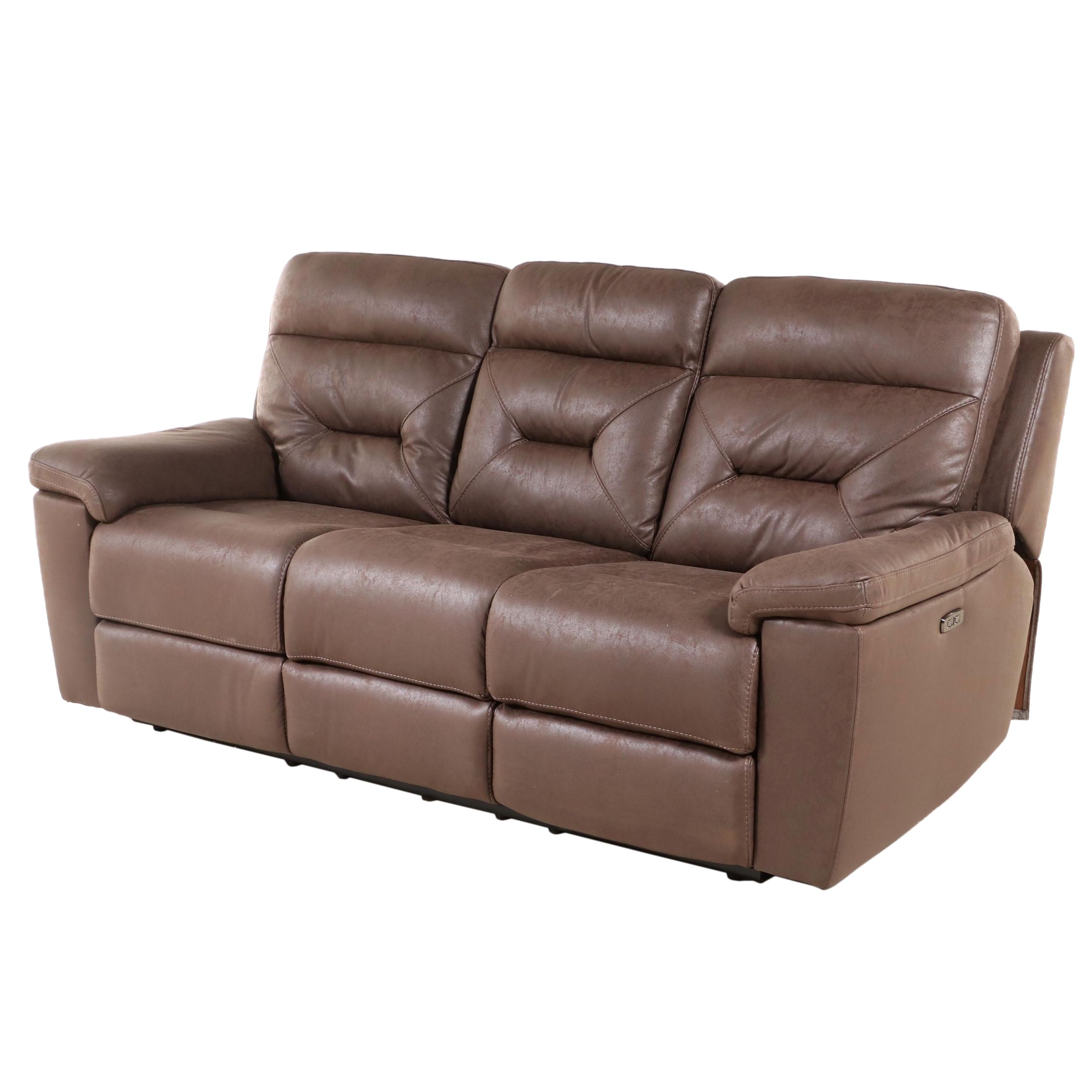 Gilman Creek Furniture "Lawton" Fabric Power Reclining Sofa with Power Headrests