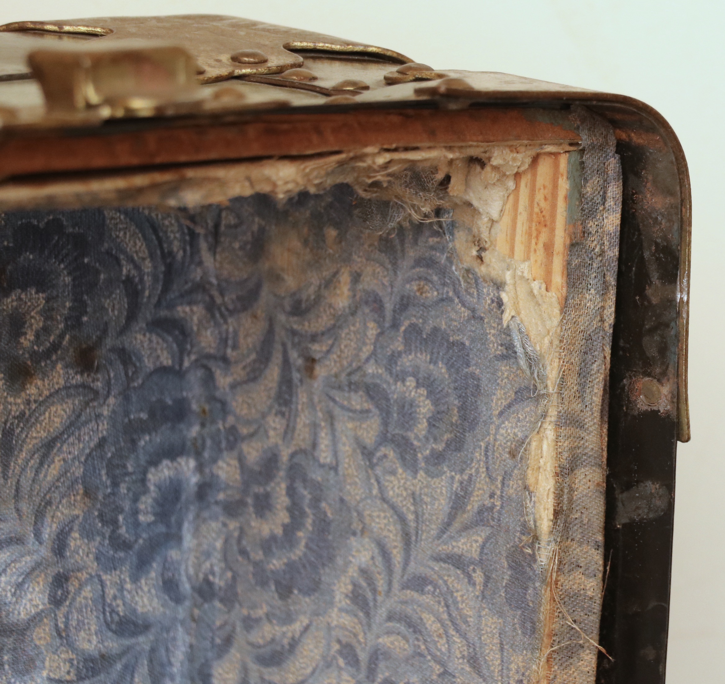 Flat-Top Steamer Trunk Personalized "Frances Morris", Early 20th Century