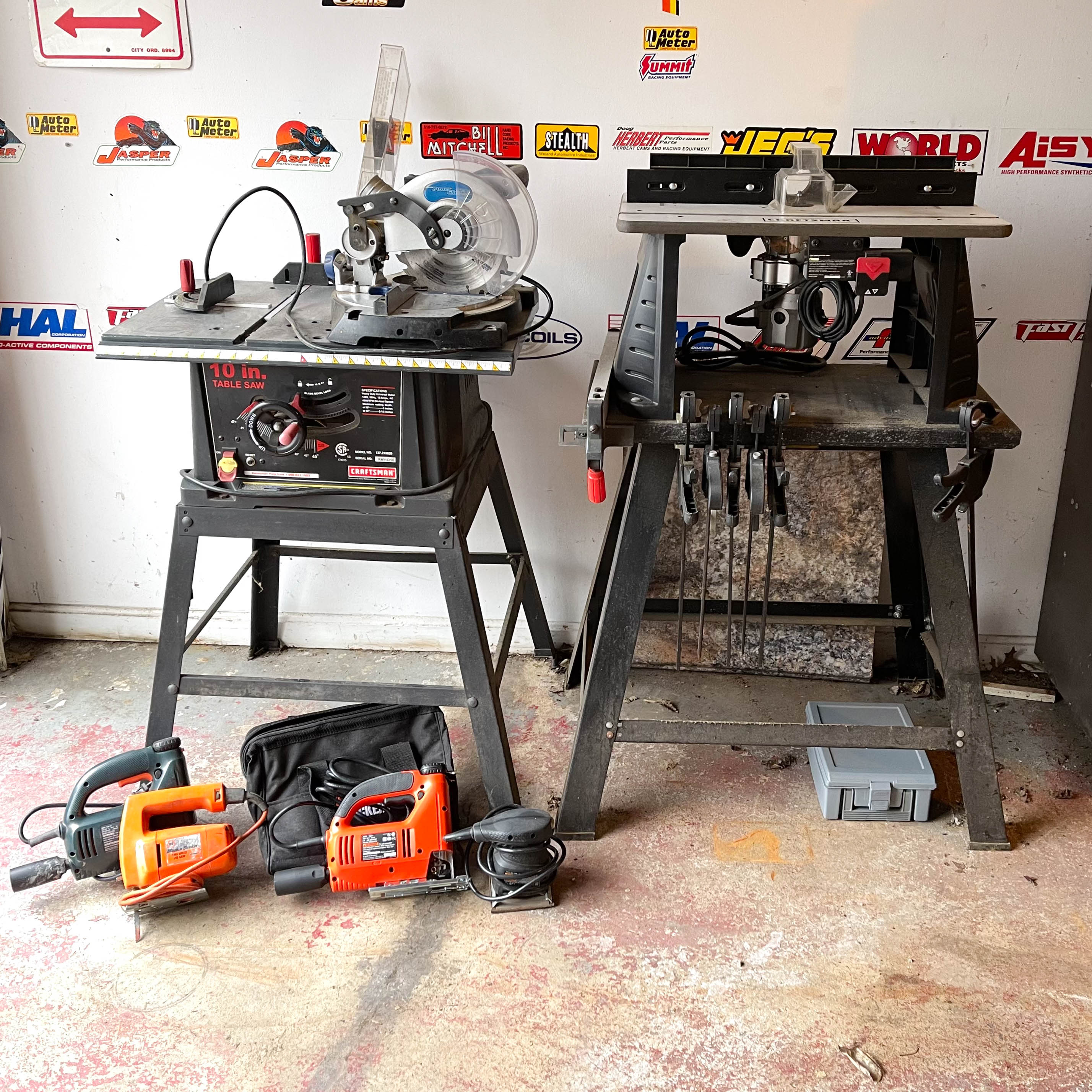 Craftsman 10" Table Saw, Craftsman Router Table and Other Tools