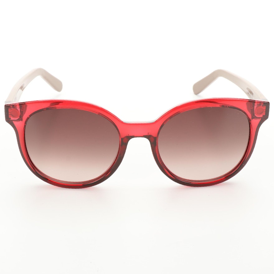 Salvatore Ferragamo SF833S Oversized Red Translucent Sunglasses with Case