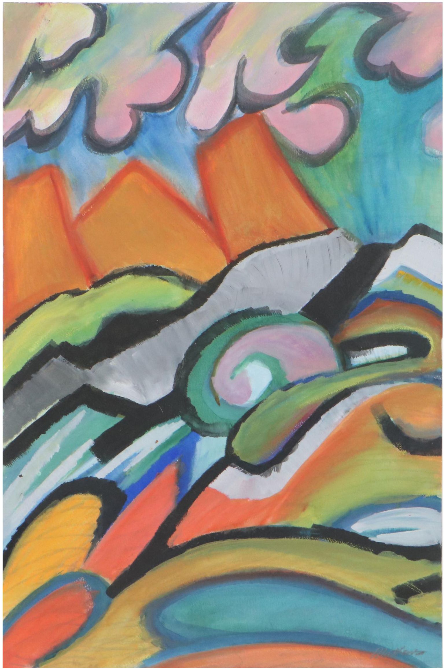 Carol J. Mathews Abstract Watercolor Painting