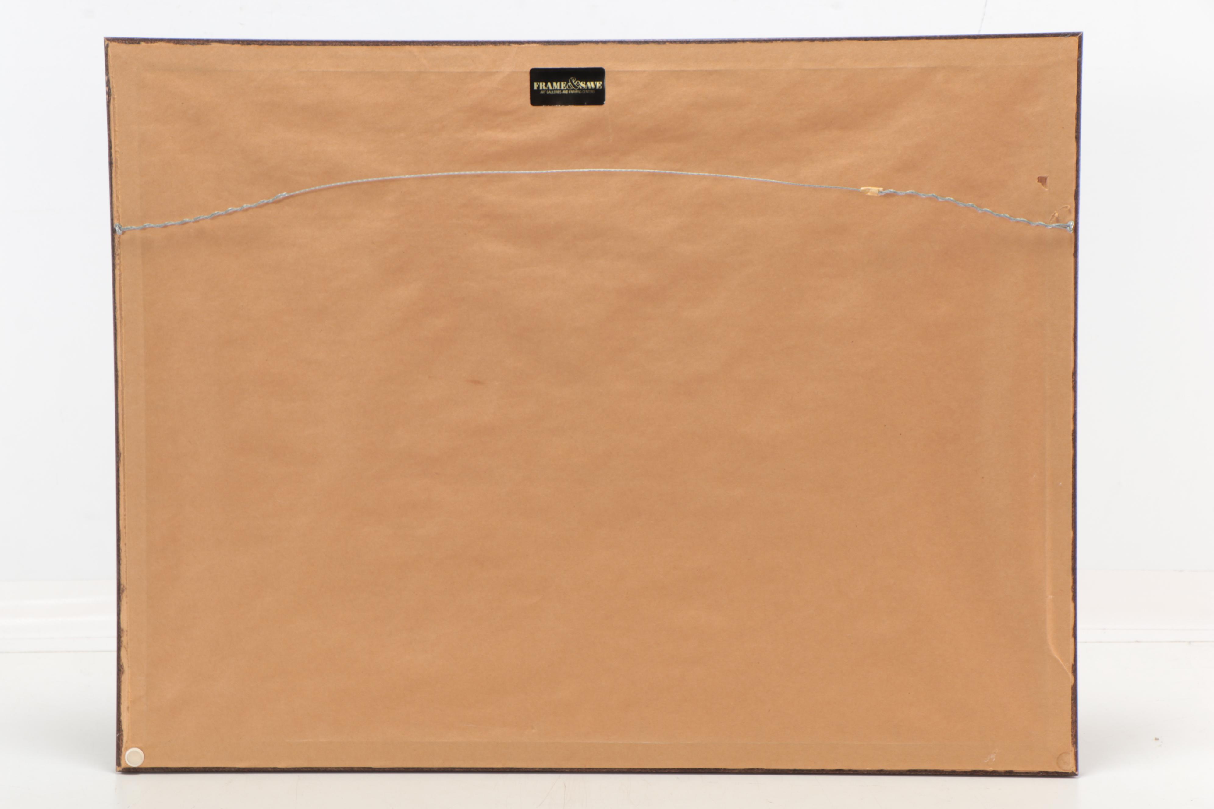 Southeast Asian Oil Painting of Rice Planting Scene