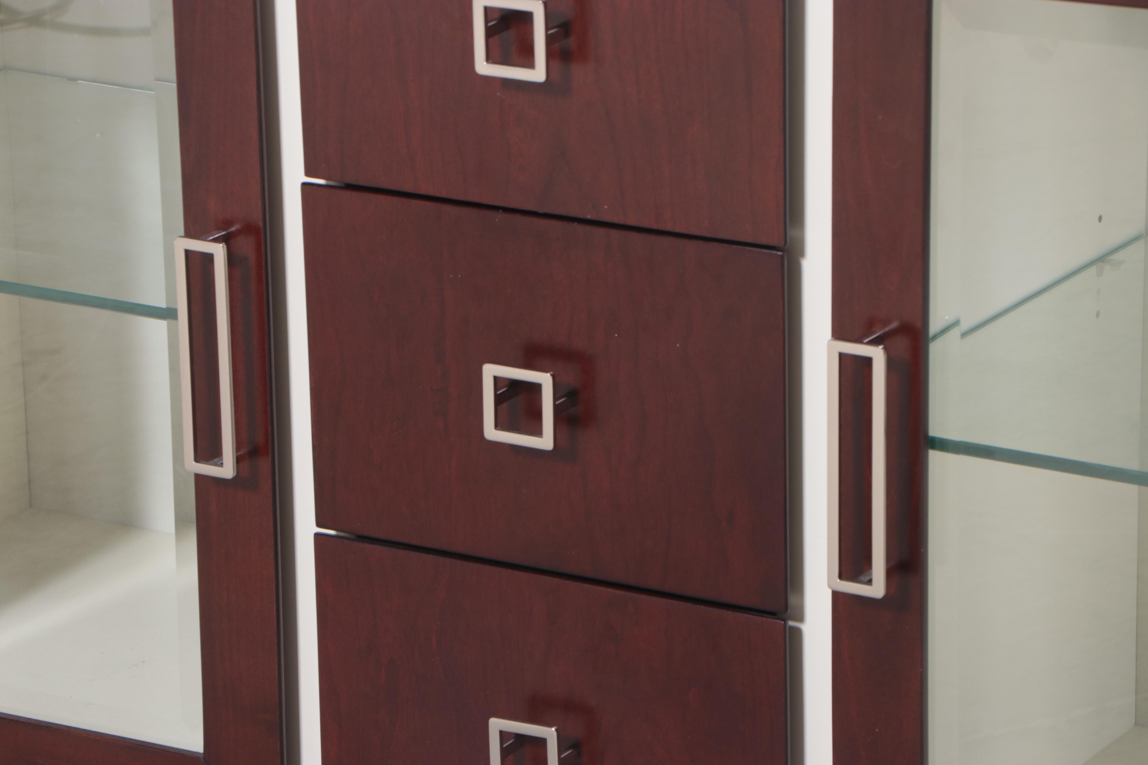 Sofia Vergara Lacquer and Wood Trimmed Buffet